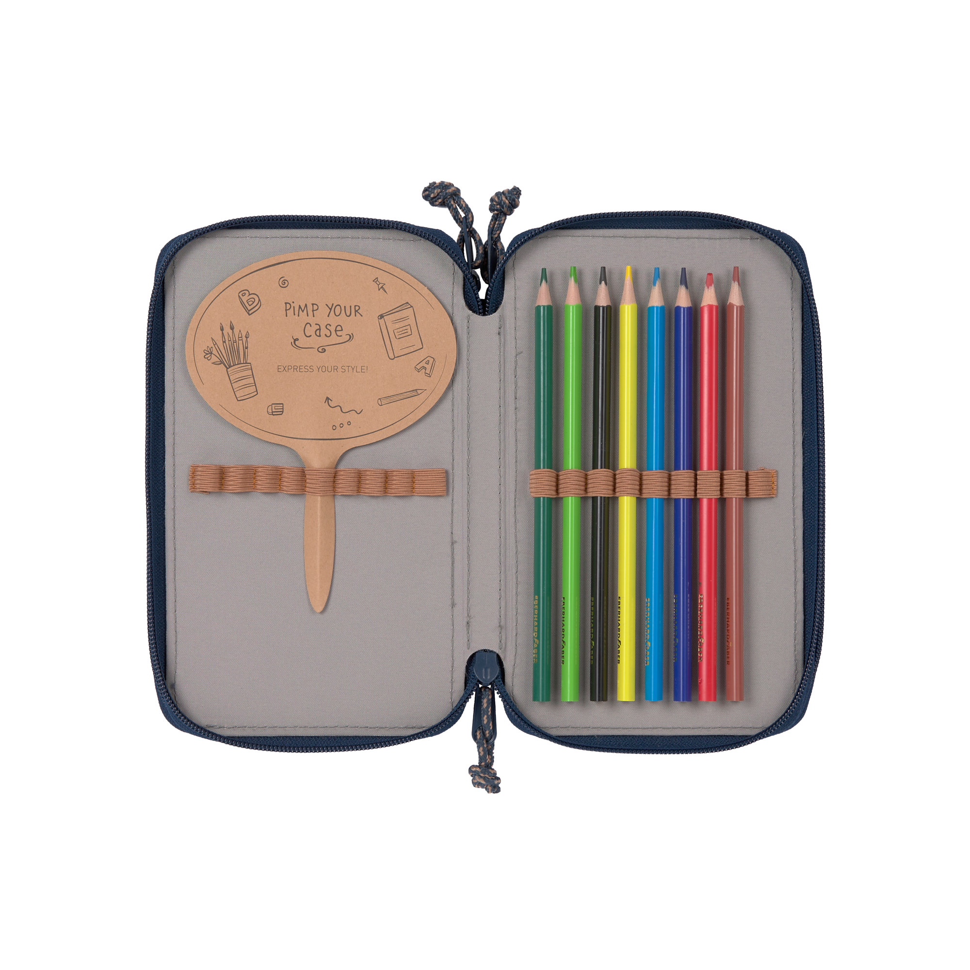 Lässig School Triple Pencil Case Unique navy - 5