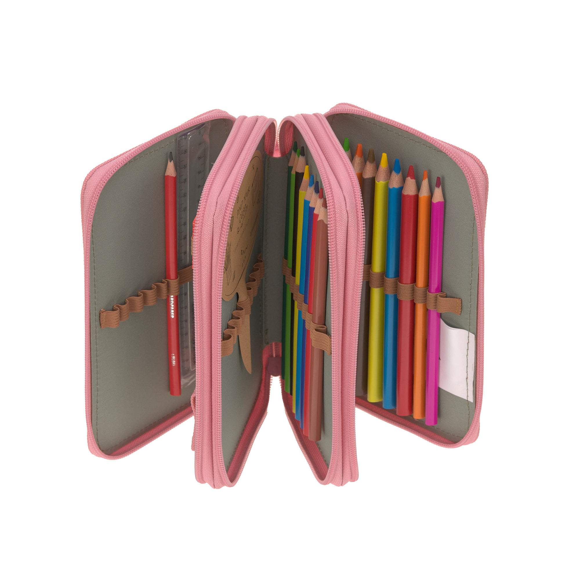 Lässig School Triple Pencil Case Unique pink - 4