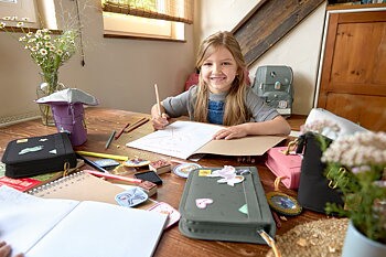 Lässig School Triple Pencil Case Unique pink