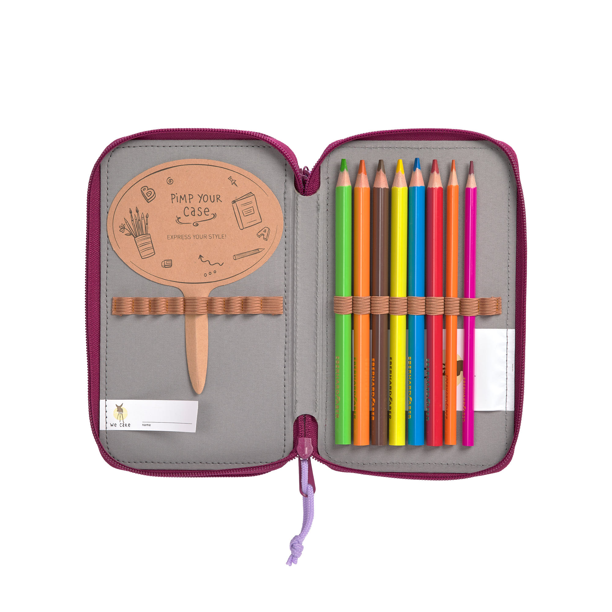 Lässig School Triple Pencil Case Unique Speckles berry - 4
