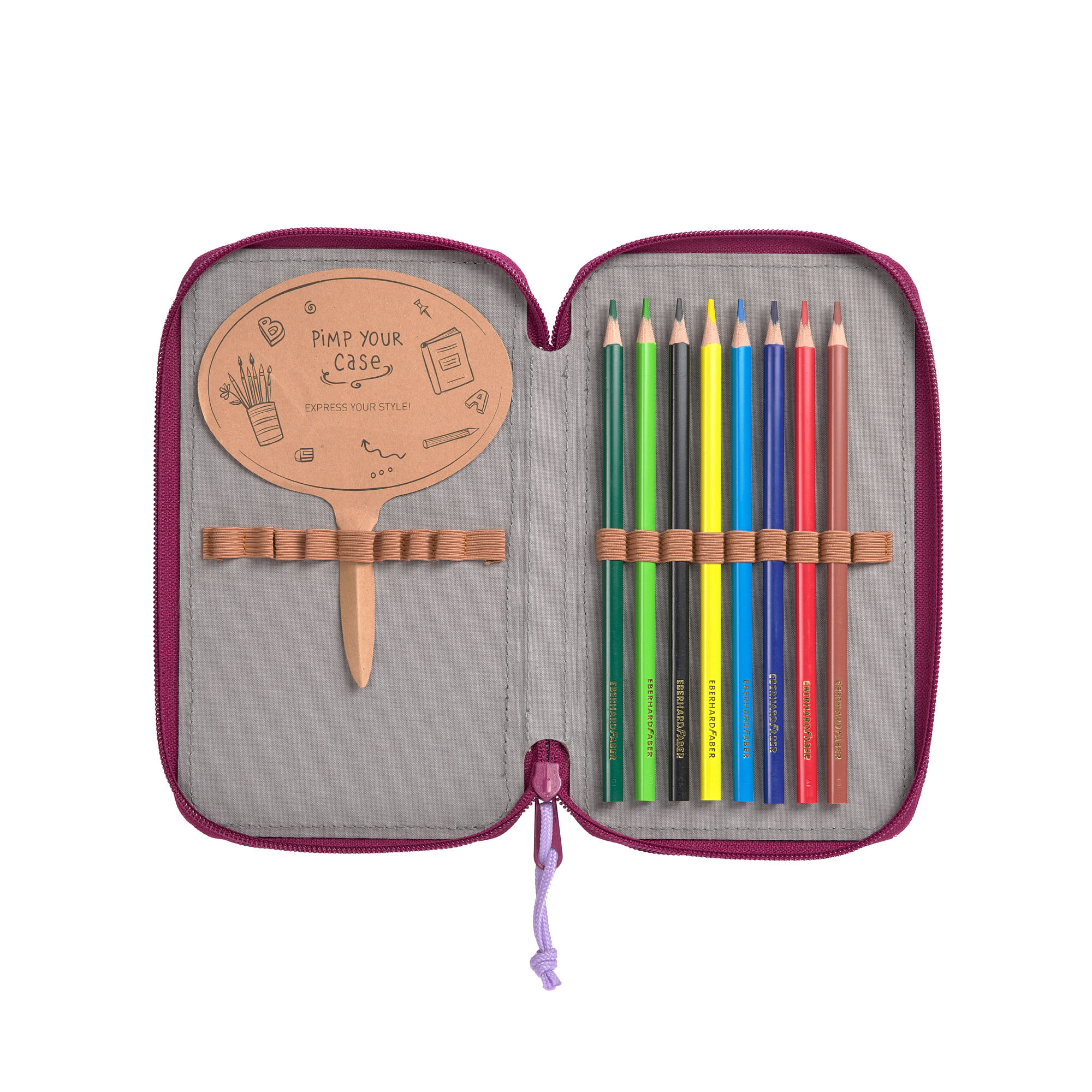 Lässig School Triple Pencil Case Unique Speckles berry - 5