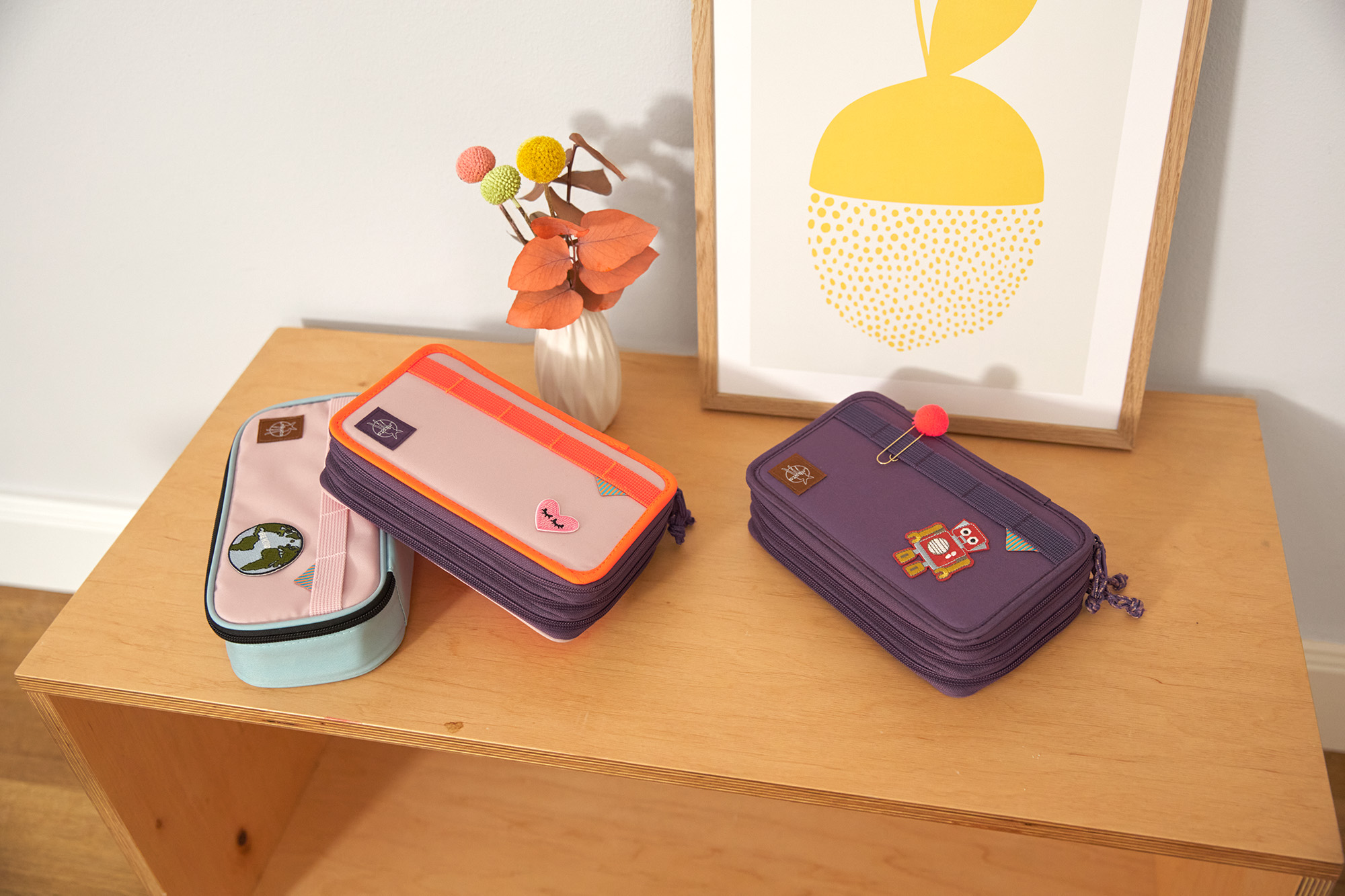 Lässig School Triple Pencil Case Unique purple - 4