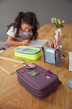 Lässig School Triple Pencil Case Unique purple