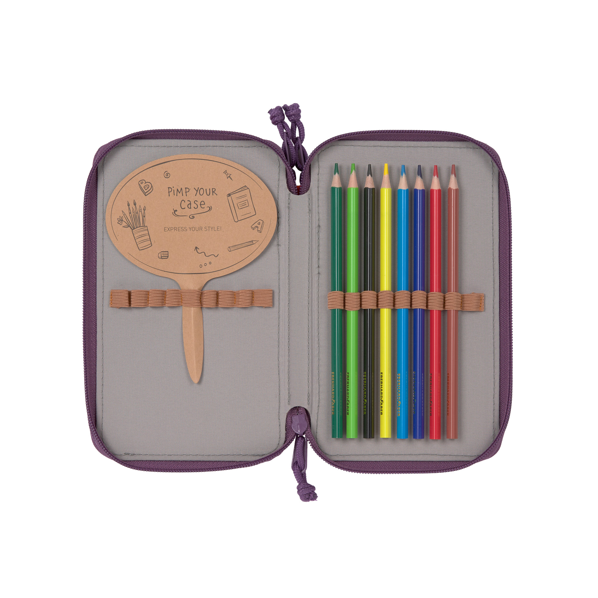Lässig School Triple Pencil Case Unique purple - 10