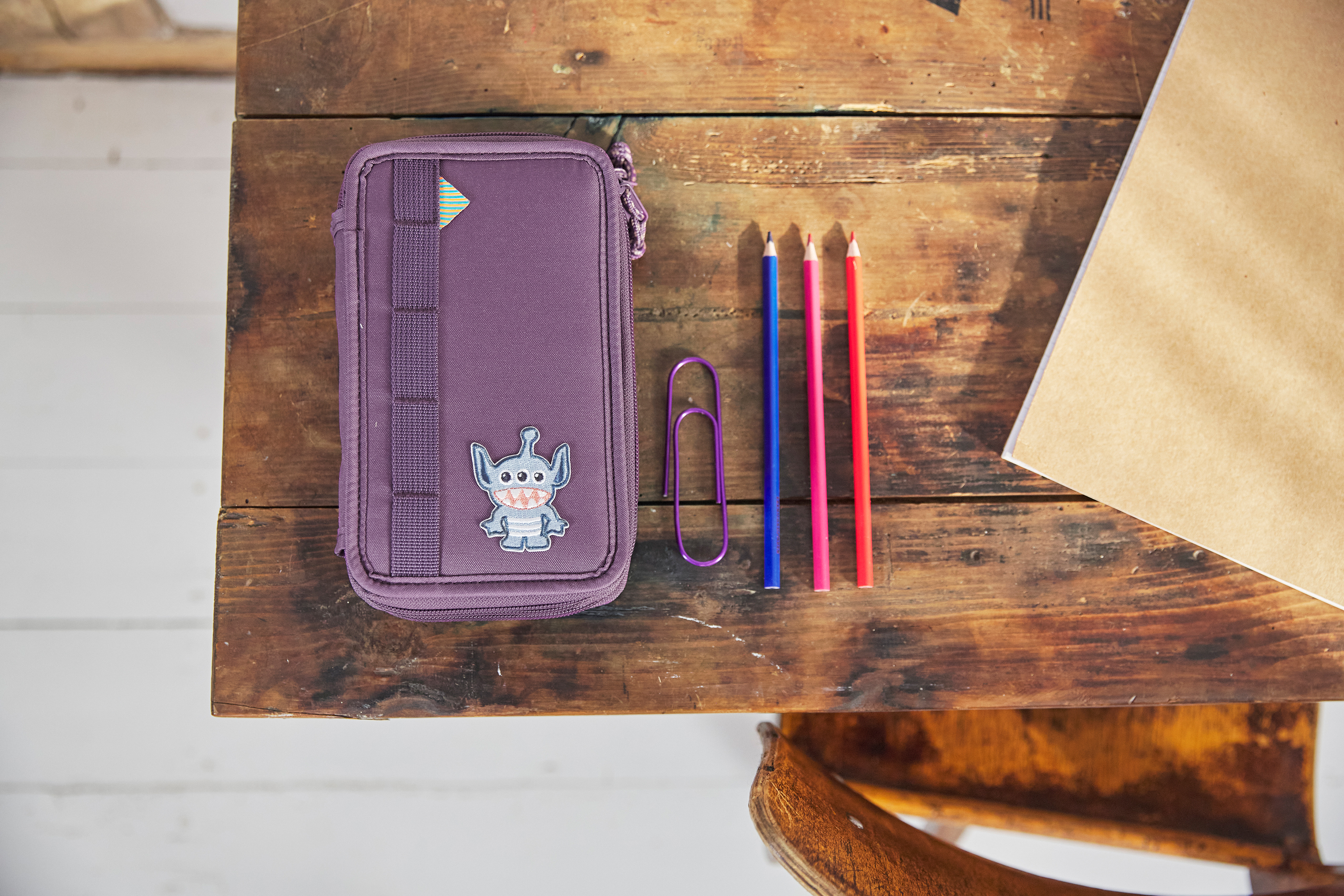 Lässig School Triple Pencil Case Unique purple - 6