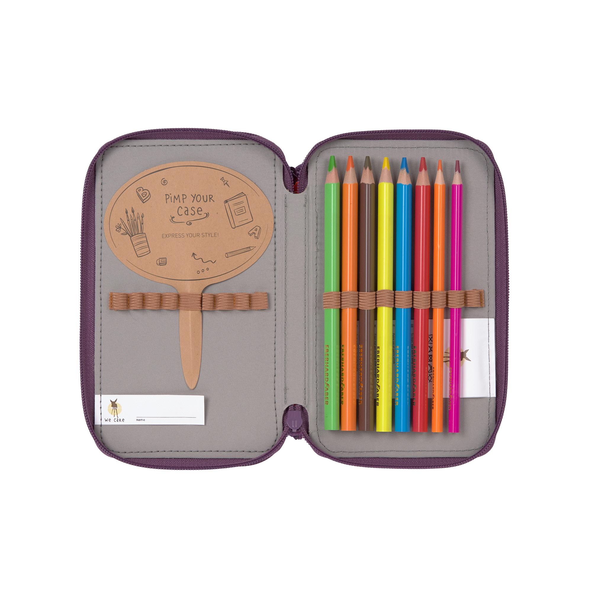 Lässig School Triple Pencil Case Unique purple - 3