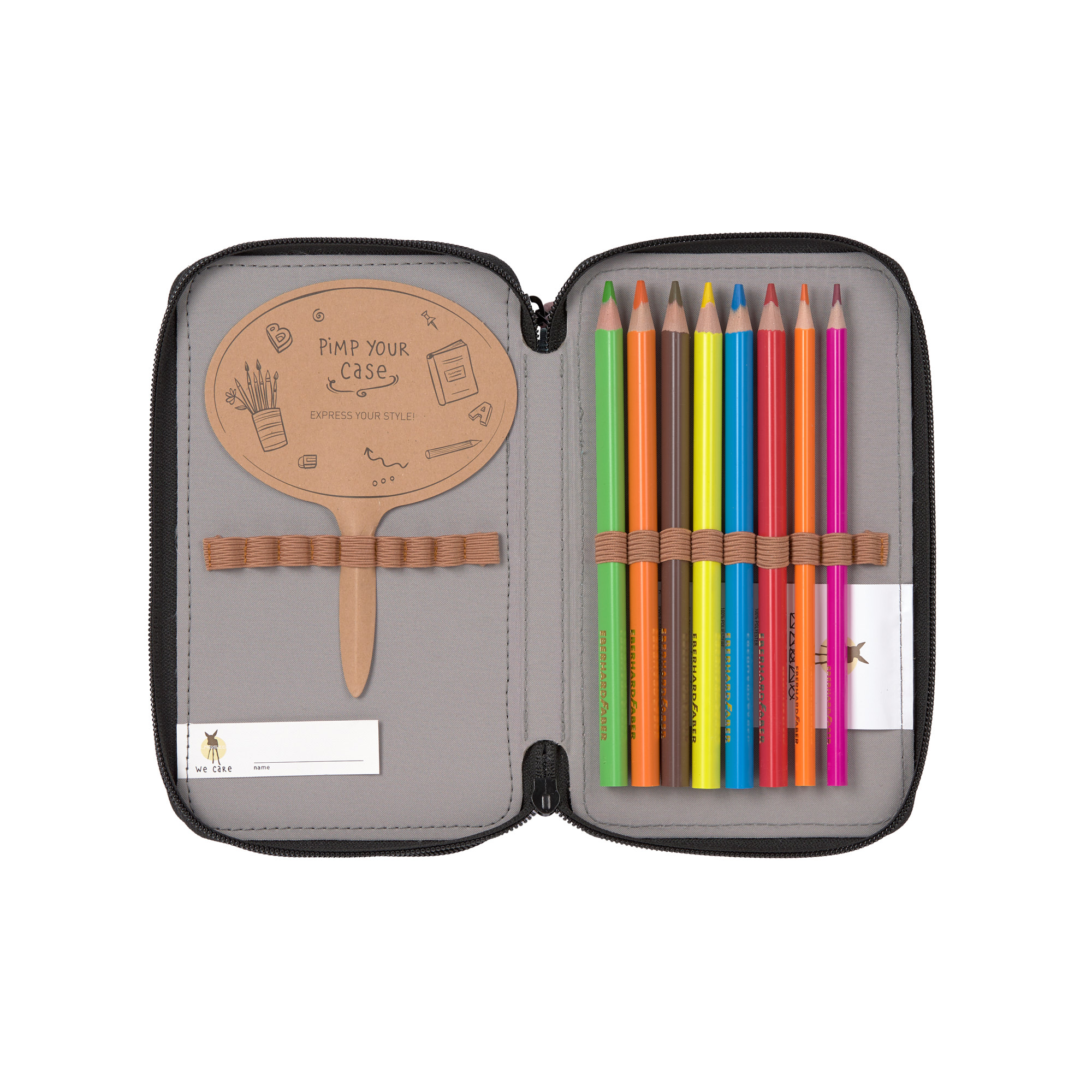Lässig School Triple Pencil Case Unique rose/blue/black - 6