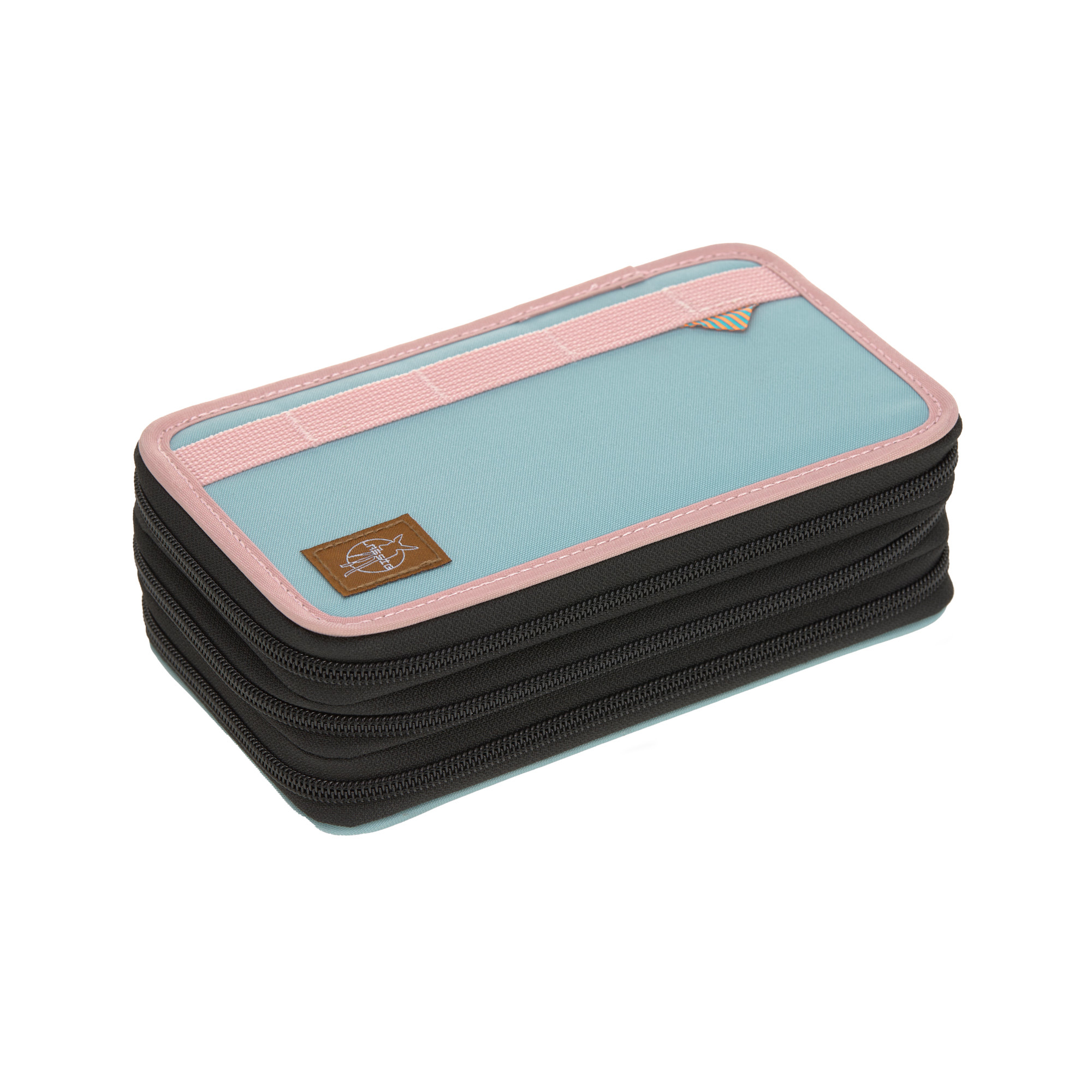Lässig School Triple Pencil Case Unique rose/blue/black