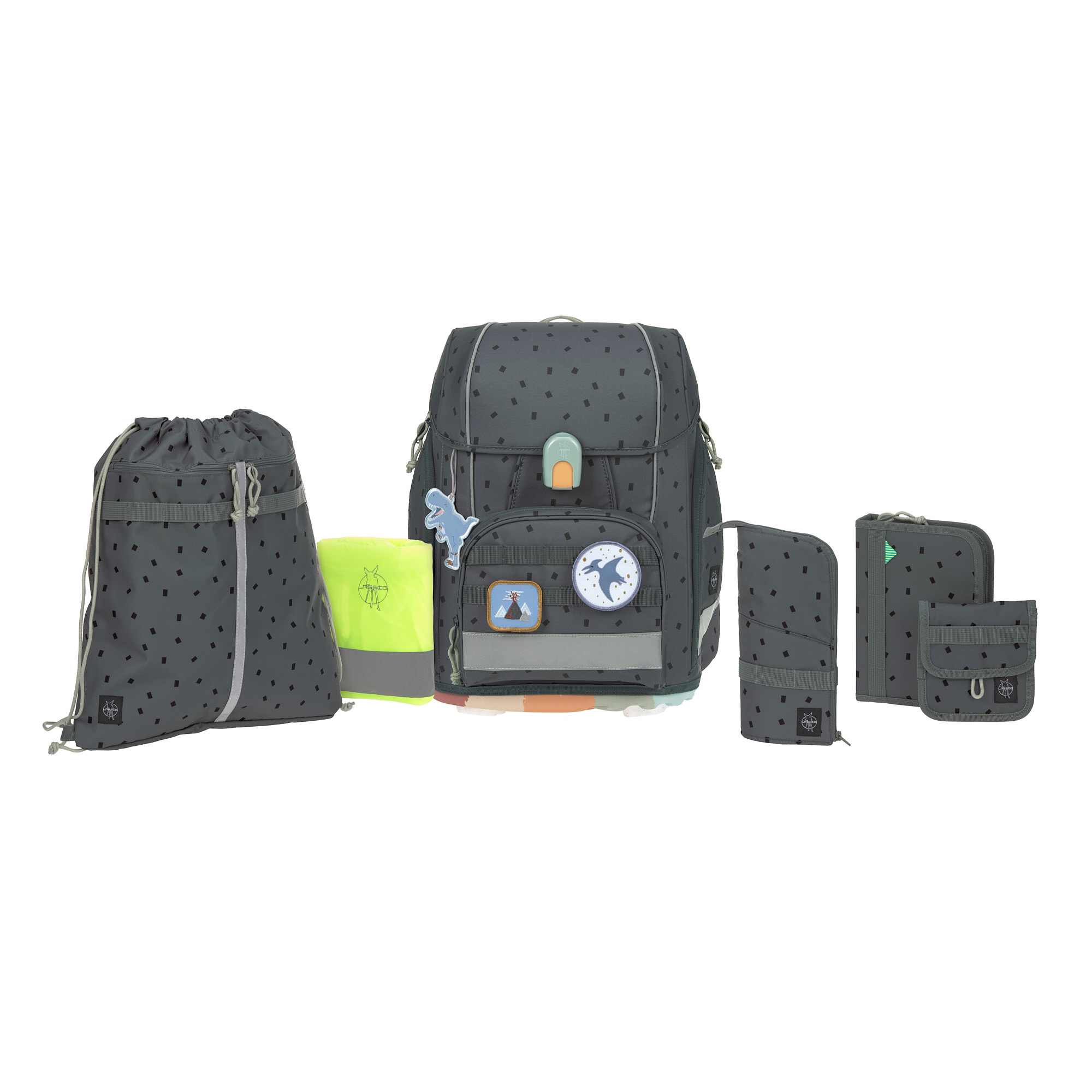 Lässig School Set Boxy Unique Speckles anthracite