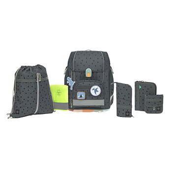 Lässig School Set Boxy Unique Speckles anthracite