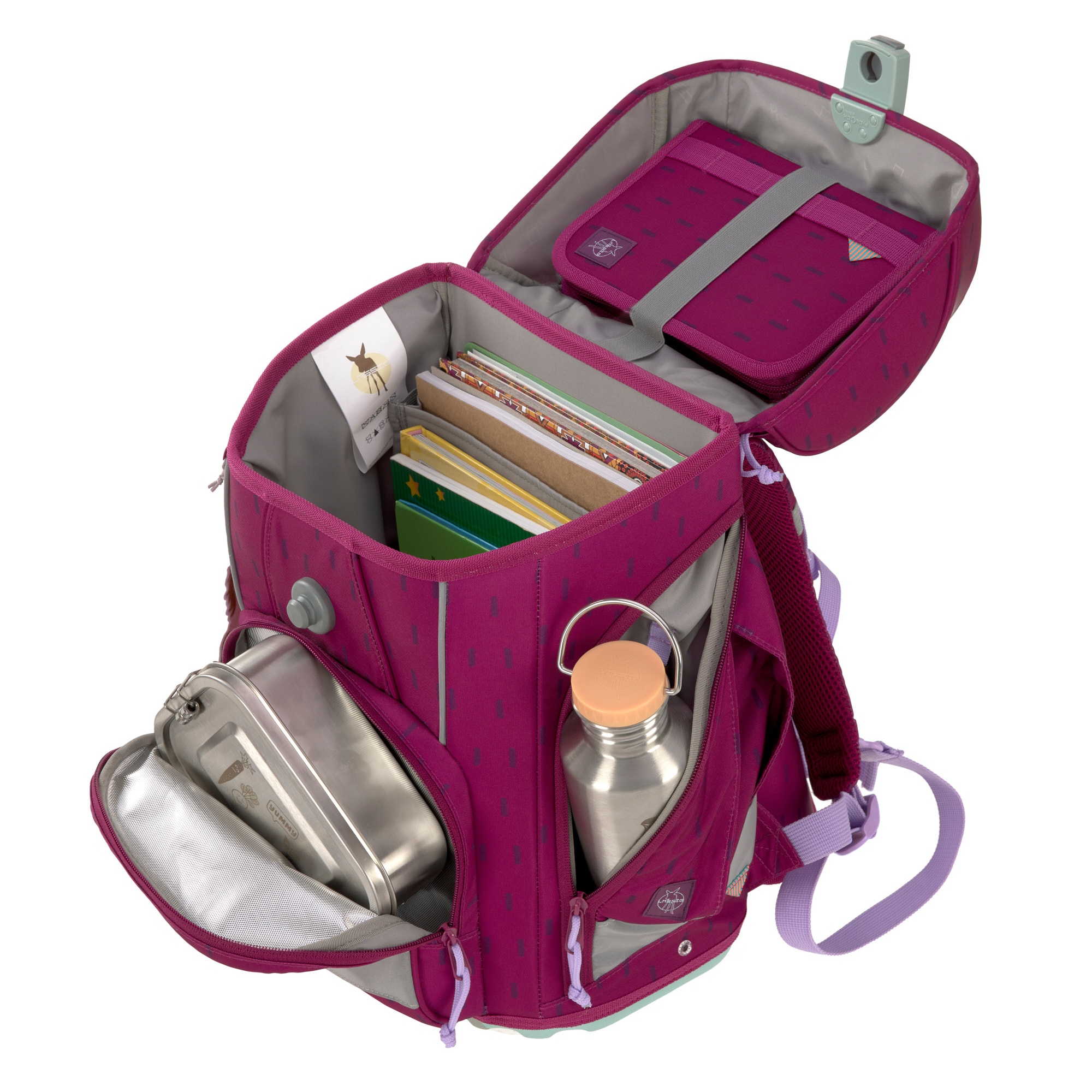 Lässig School Set Boxy Unique Speckles berry - 7