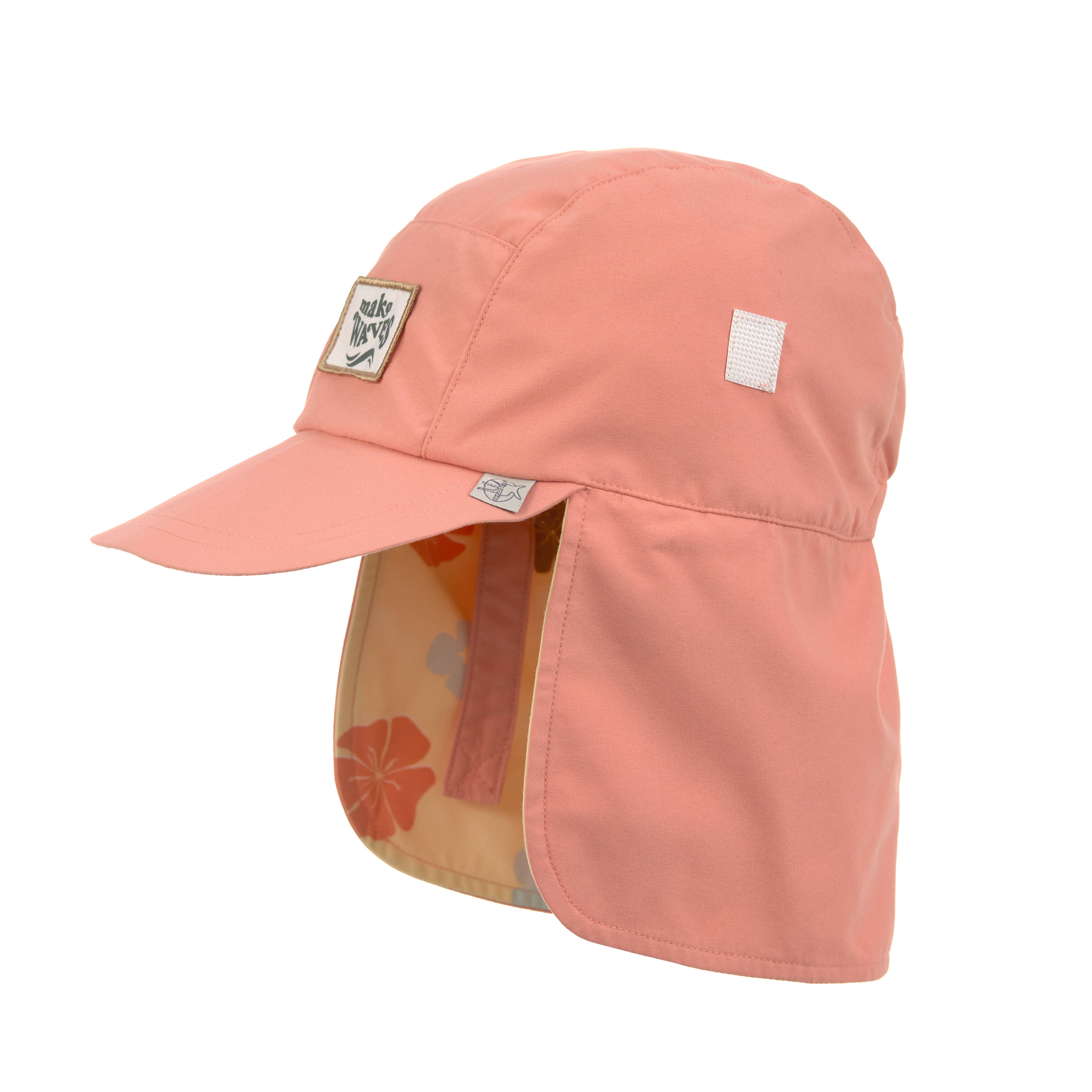 Lässig Foldable Flap Hat Flowers coral/vanilla, 3-6 years