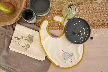 Lässig Dish Set PP/Cellulose Uni anthracite (Plate, Bowl, Mug, Spoon)
