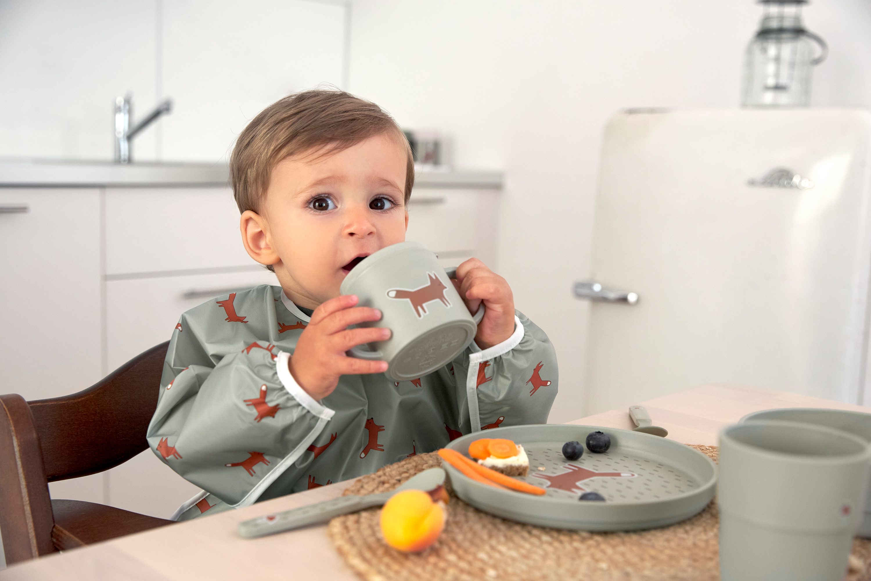 Lässig Dish Set PP/Cellulose Little Forest Fox (Plate, Bowl, Mug, Spoon) - 13