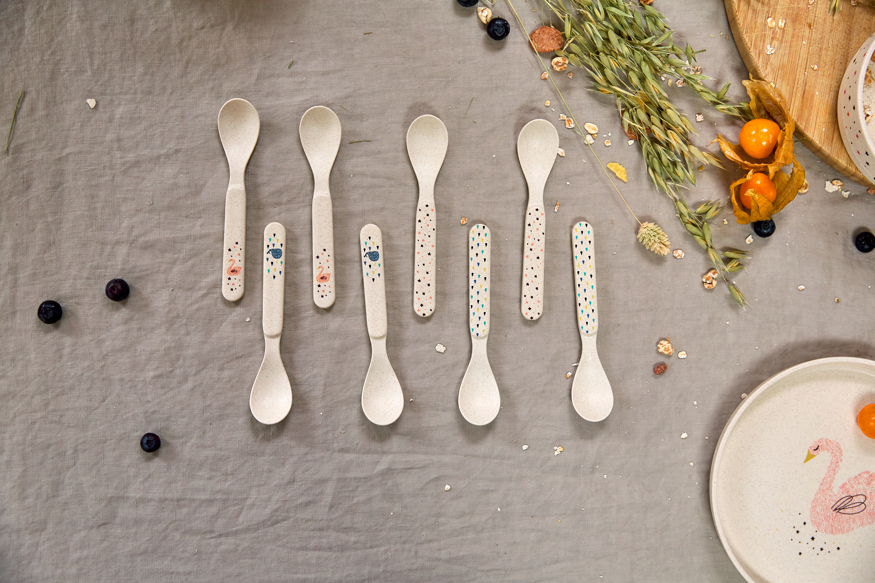 Lässig Spoon Set PP/Cellulose Label Little Water Swan - 4