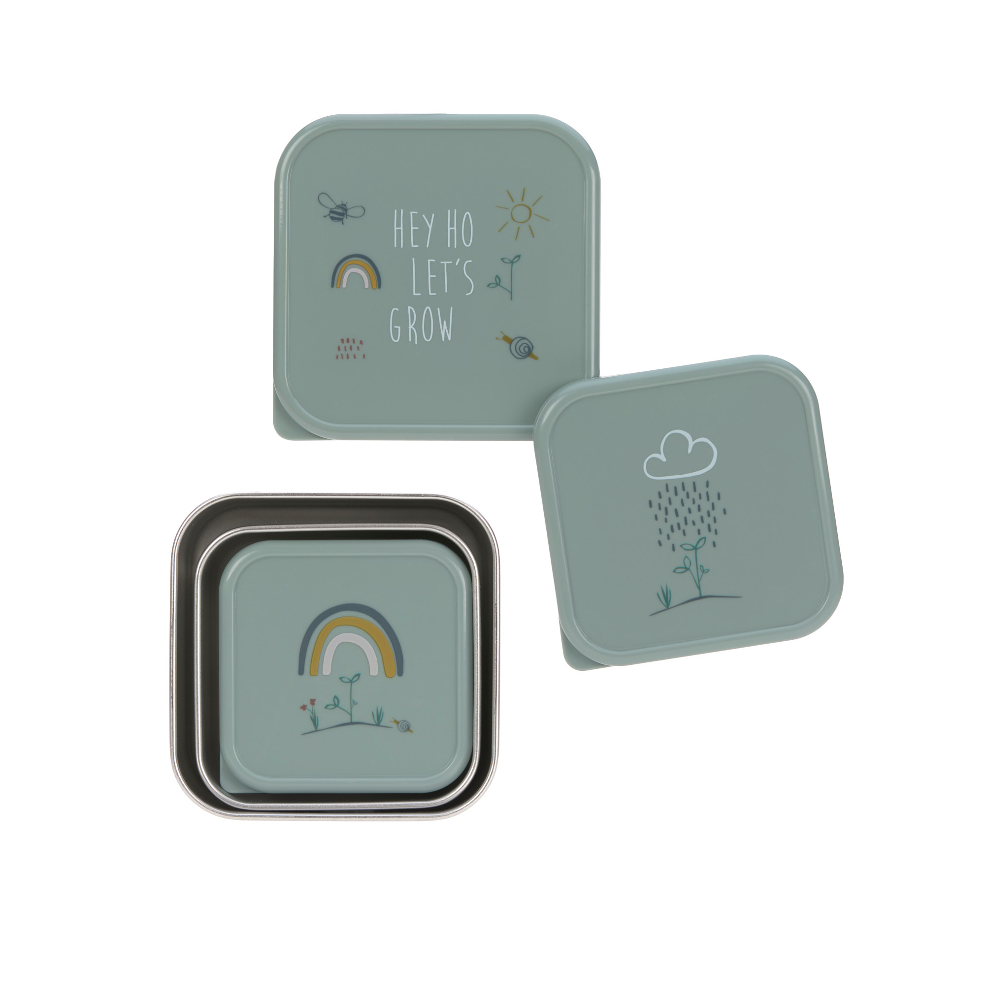 Lässig Snackbox Stainless Steel 3 pcs assorted Garden Explorer - 3