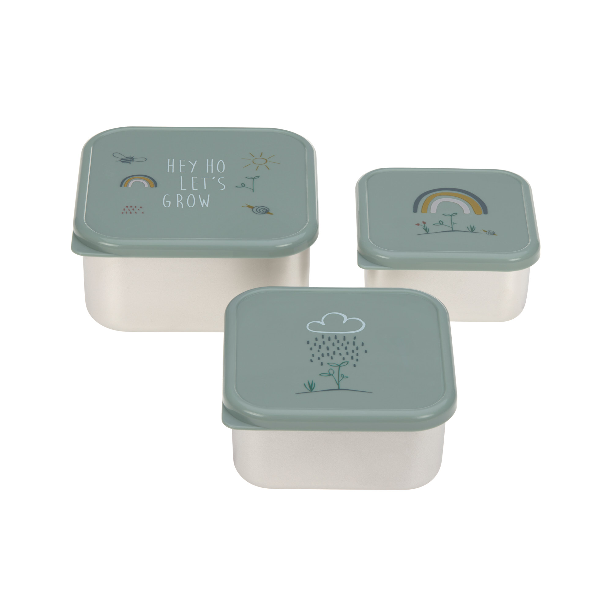 Lässig Snackbox Stainless Steel 3 pcs assorted Garden Explorer