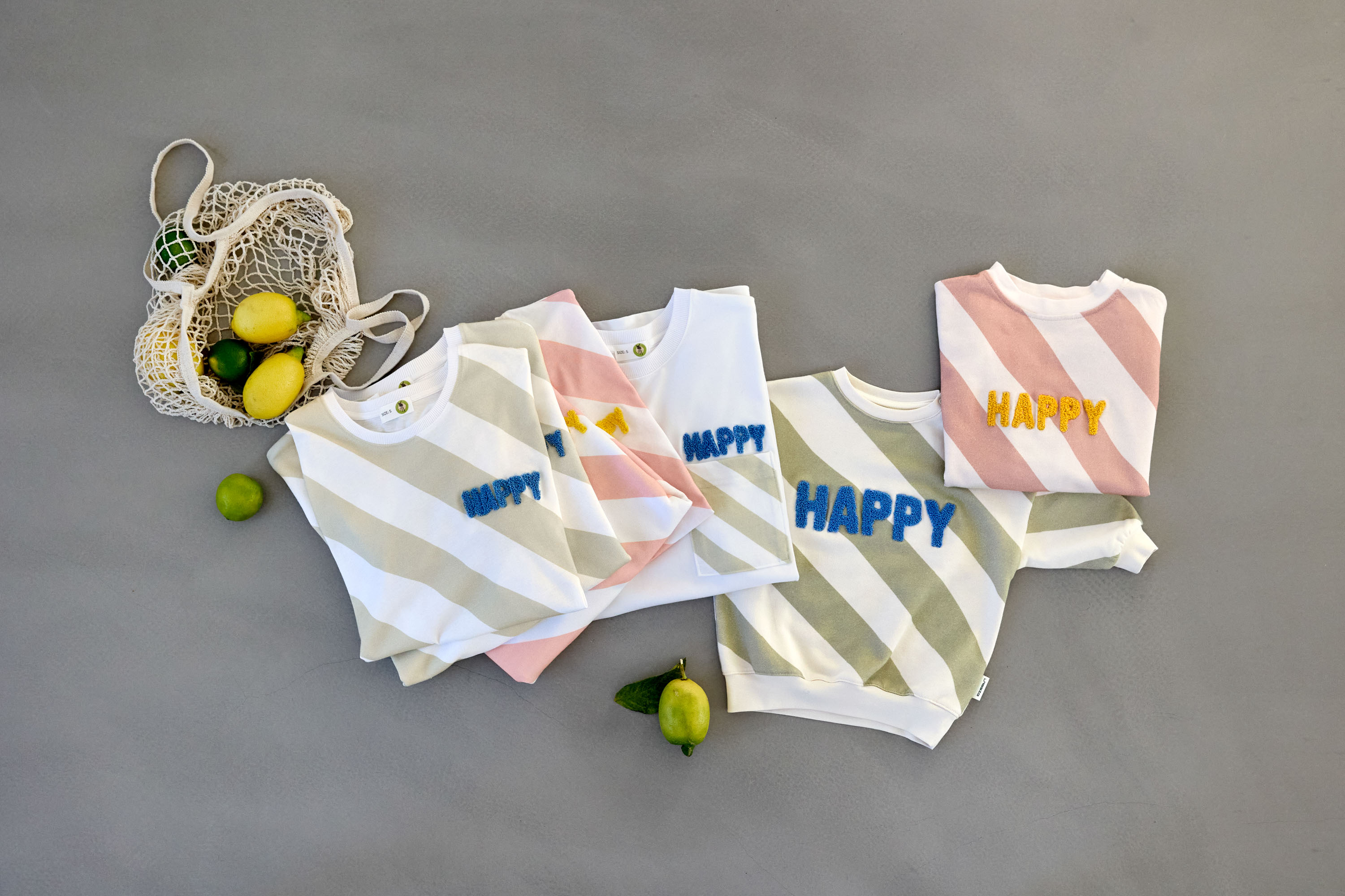 Lässig Kids Sweater GOTS Happy milky/light khaki, 3-6 mon - 4