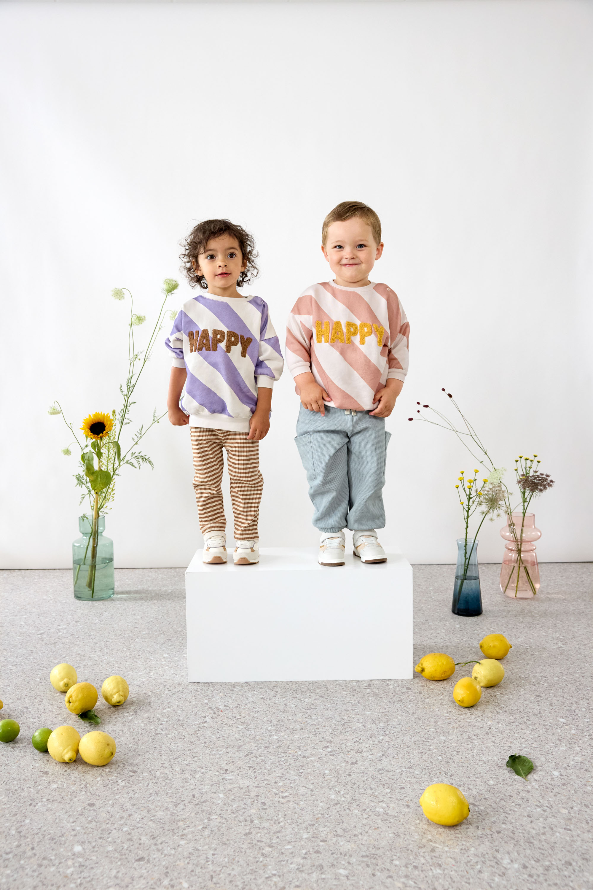Lässig Kids Sweater GOTS Happy milky/lilac, 1-2 years - 3