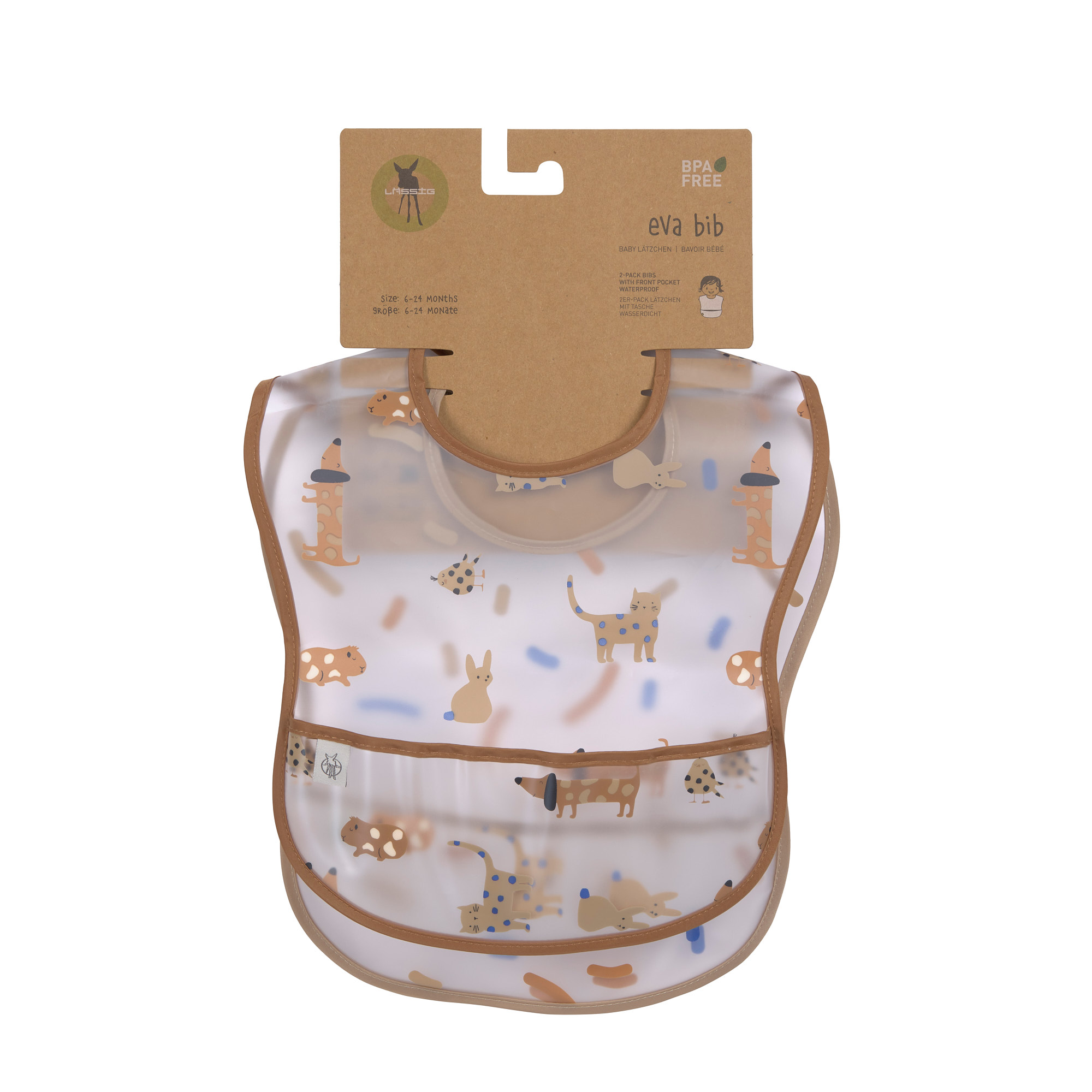 Lässig EVA Bib 2 pcs assorted Little Mateys royal blue - 2