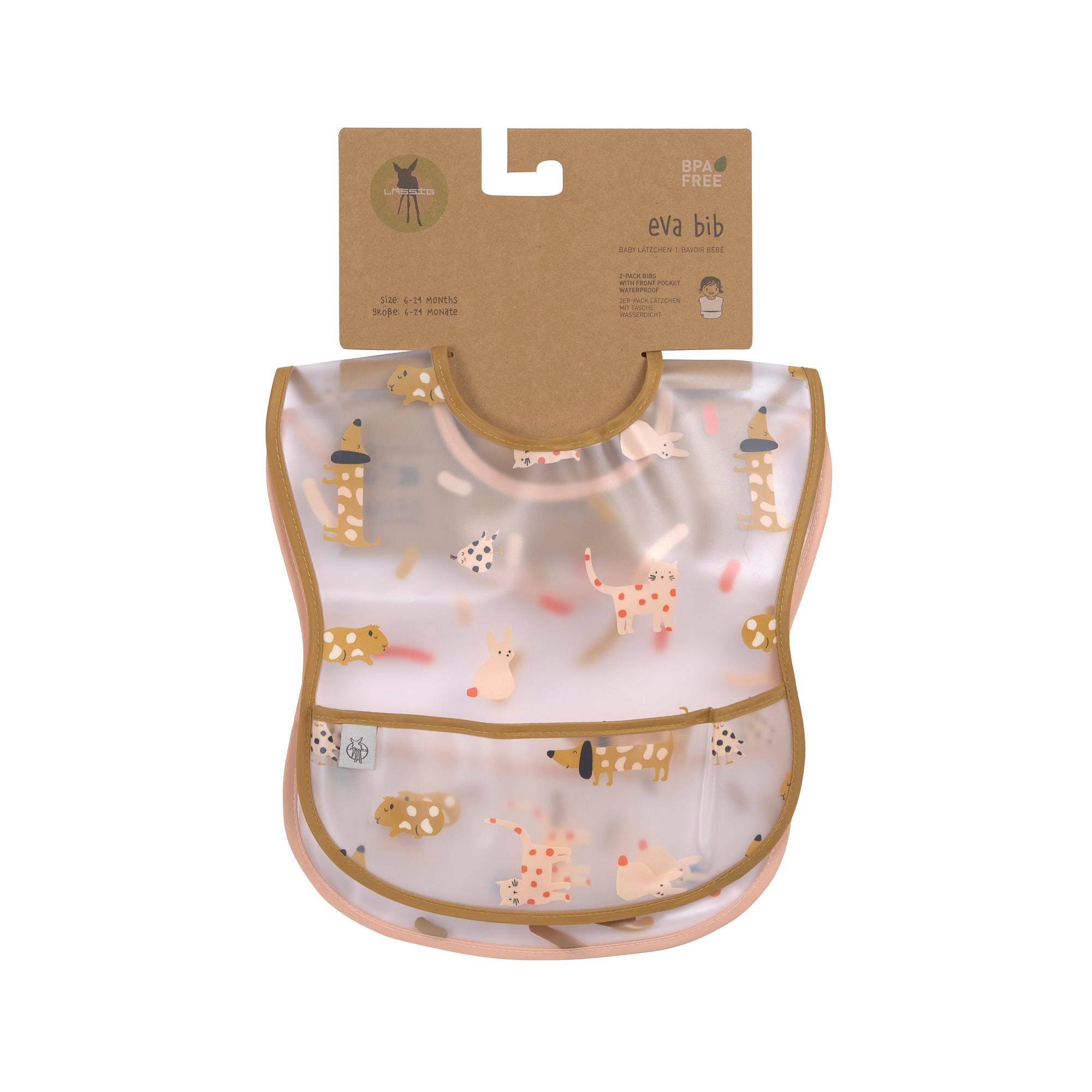 Lässig EVA Bib 2 pcs assorted Little Mateys spicy orange - 3