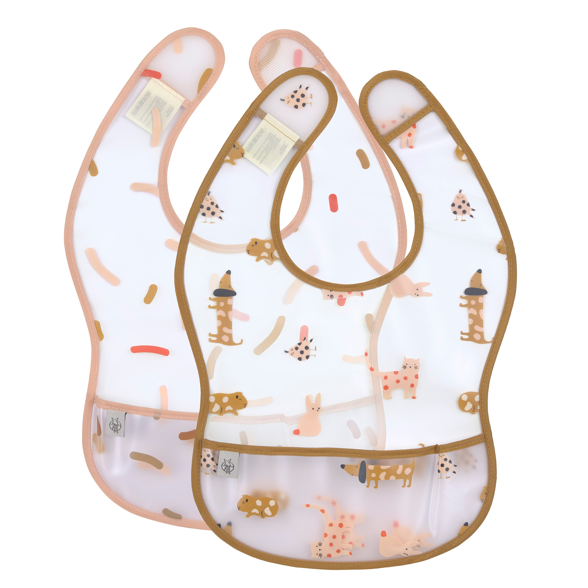Lässig EVA Bib 2 pcs assorted Little Mateys spicy orange