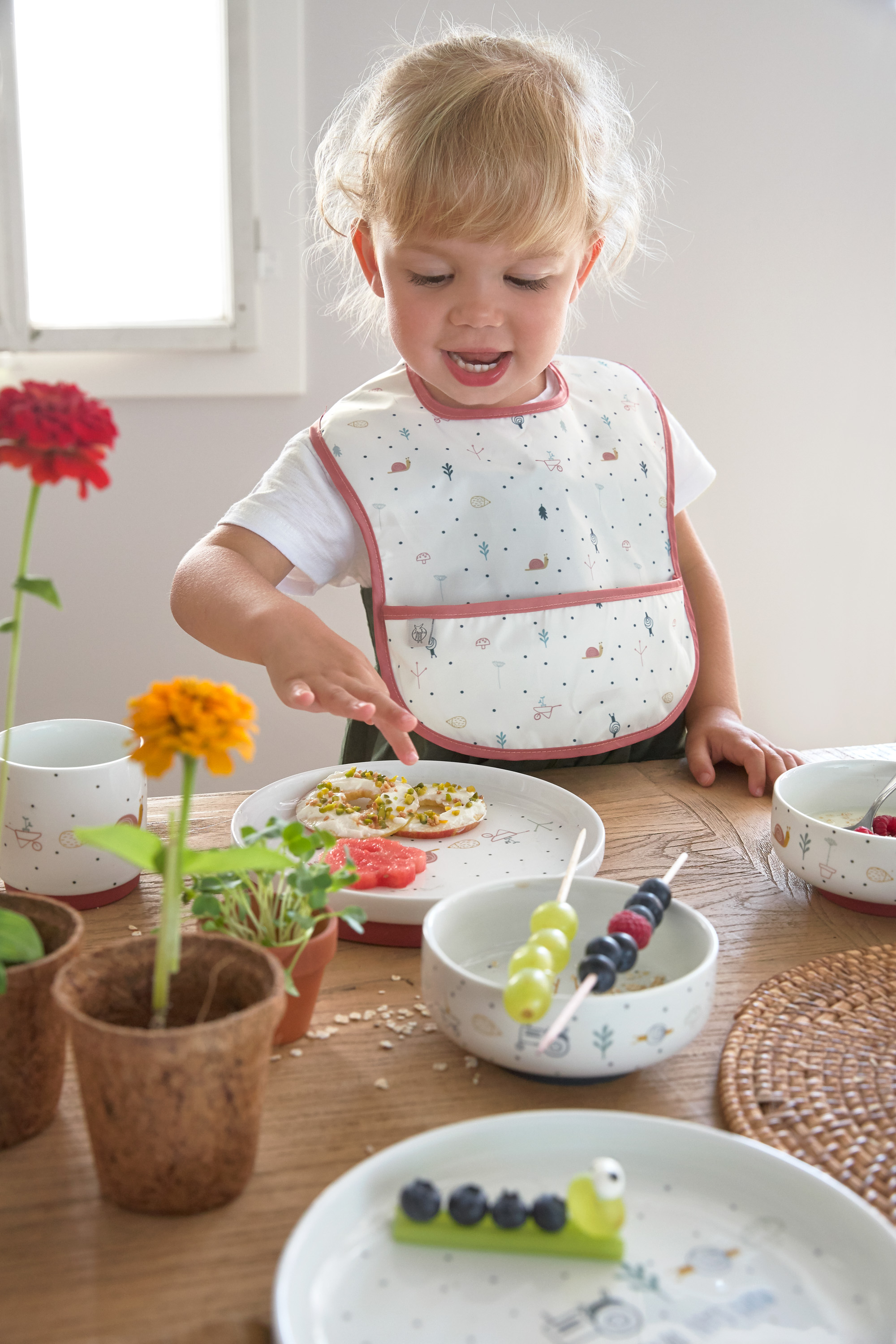 Lässig Lightweight Bib 2 pcs assorted Garden Explorer Snail - 3