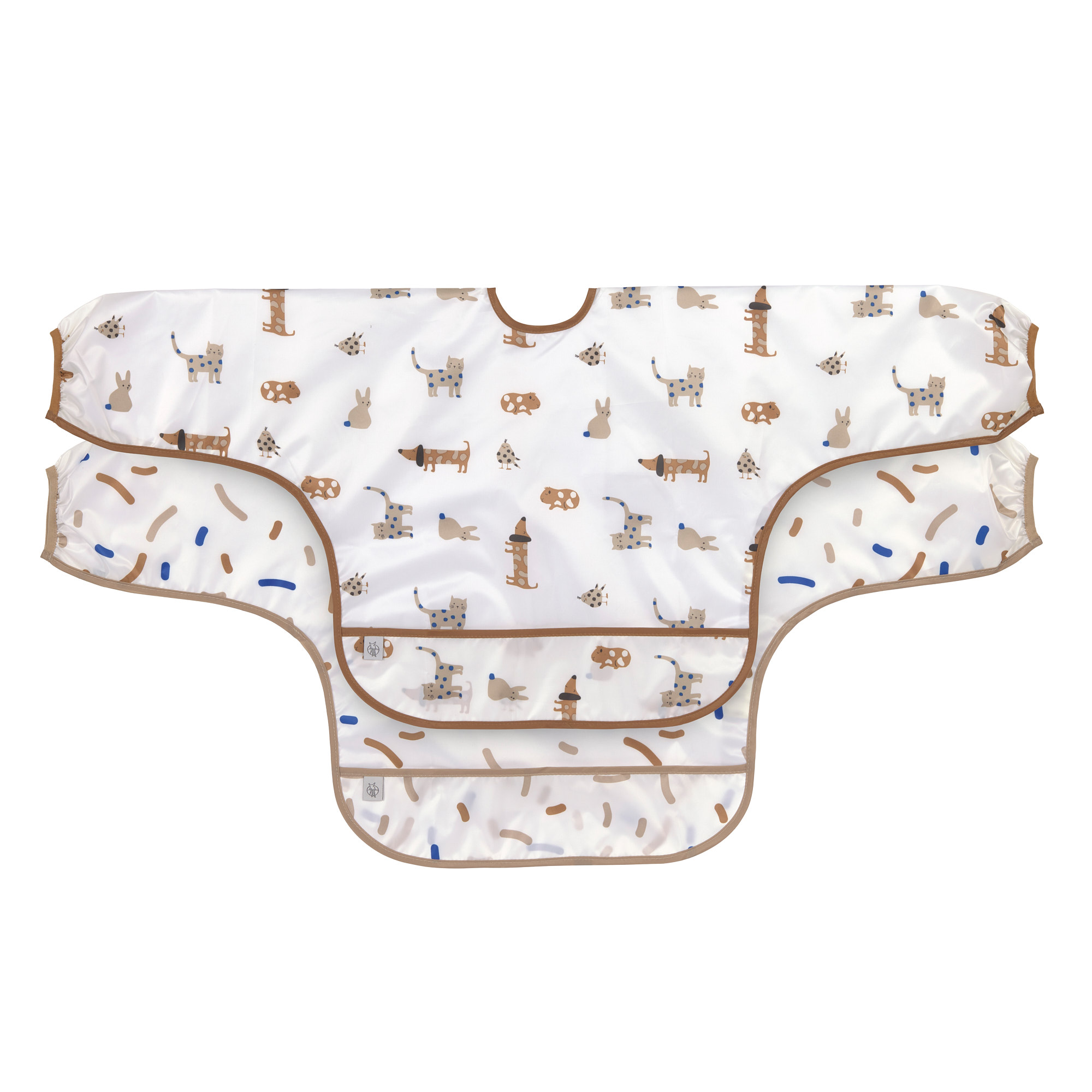 Lässig Long Sleeve Bib 2 pcs Little Mateys royal blue 6-24 months