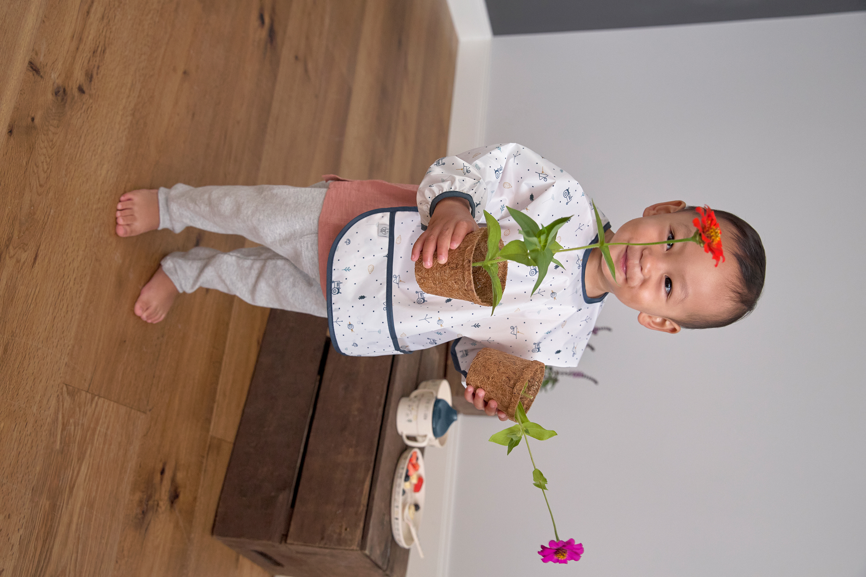Lässig Long Sleeve Bib 2 pcs assorted Garden Explorer Tractor - 2