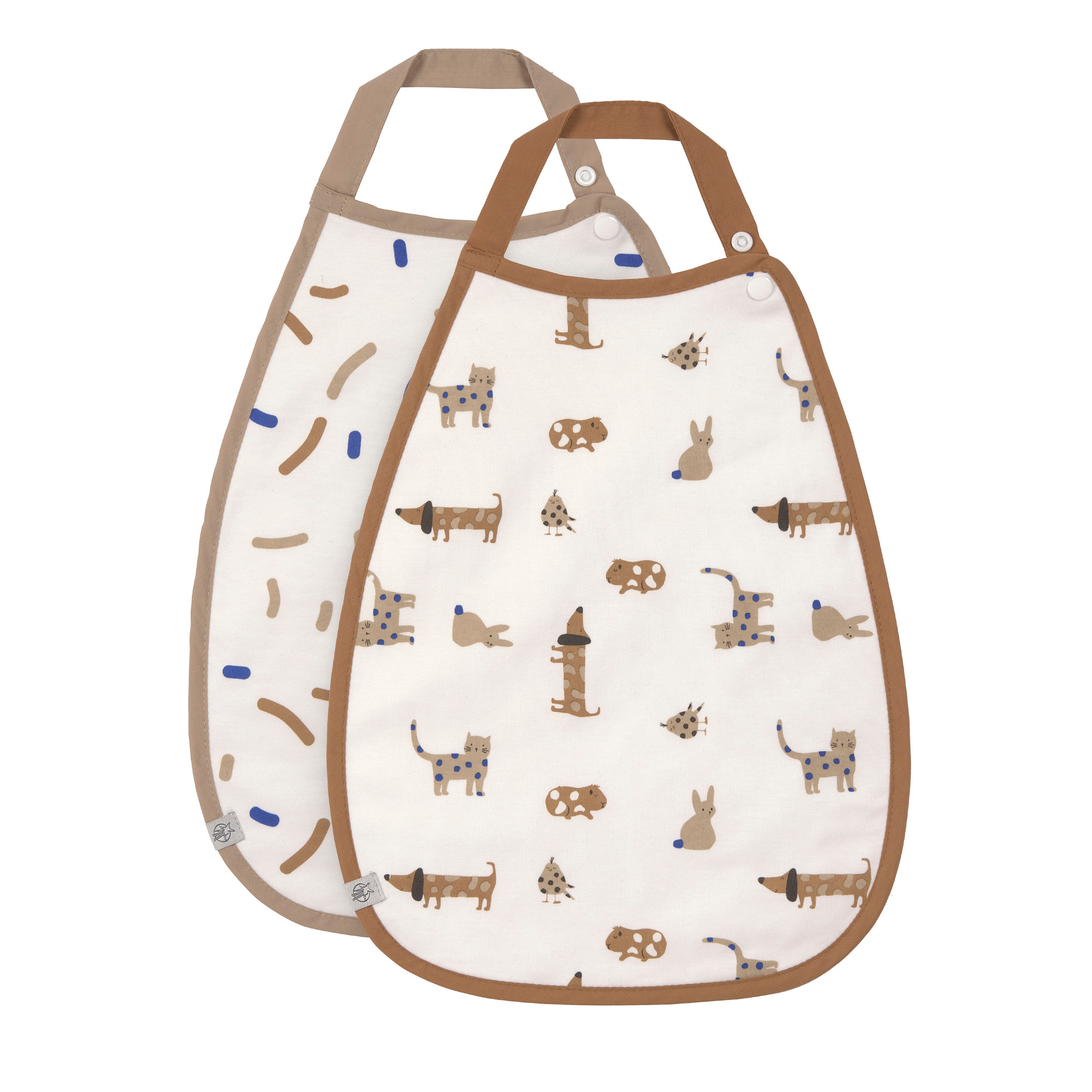 Lässig Medium Drop Bib 2 pcs Little Mateys royal blue