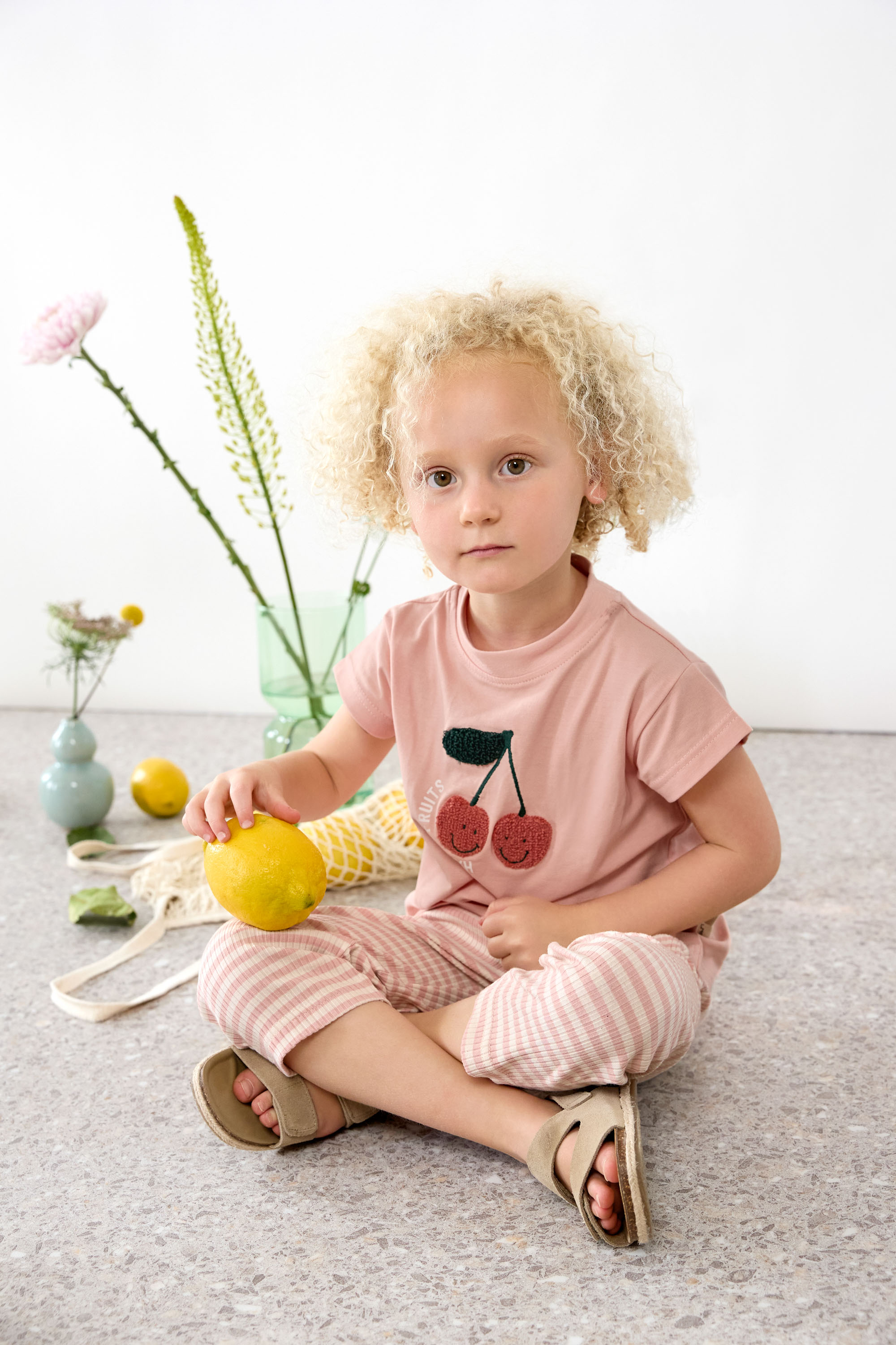 Lässig T-Shirt Jersey GOTS Cherry peach, 4-6 years