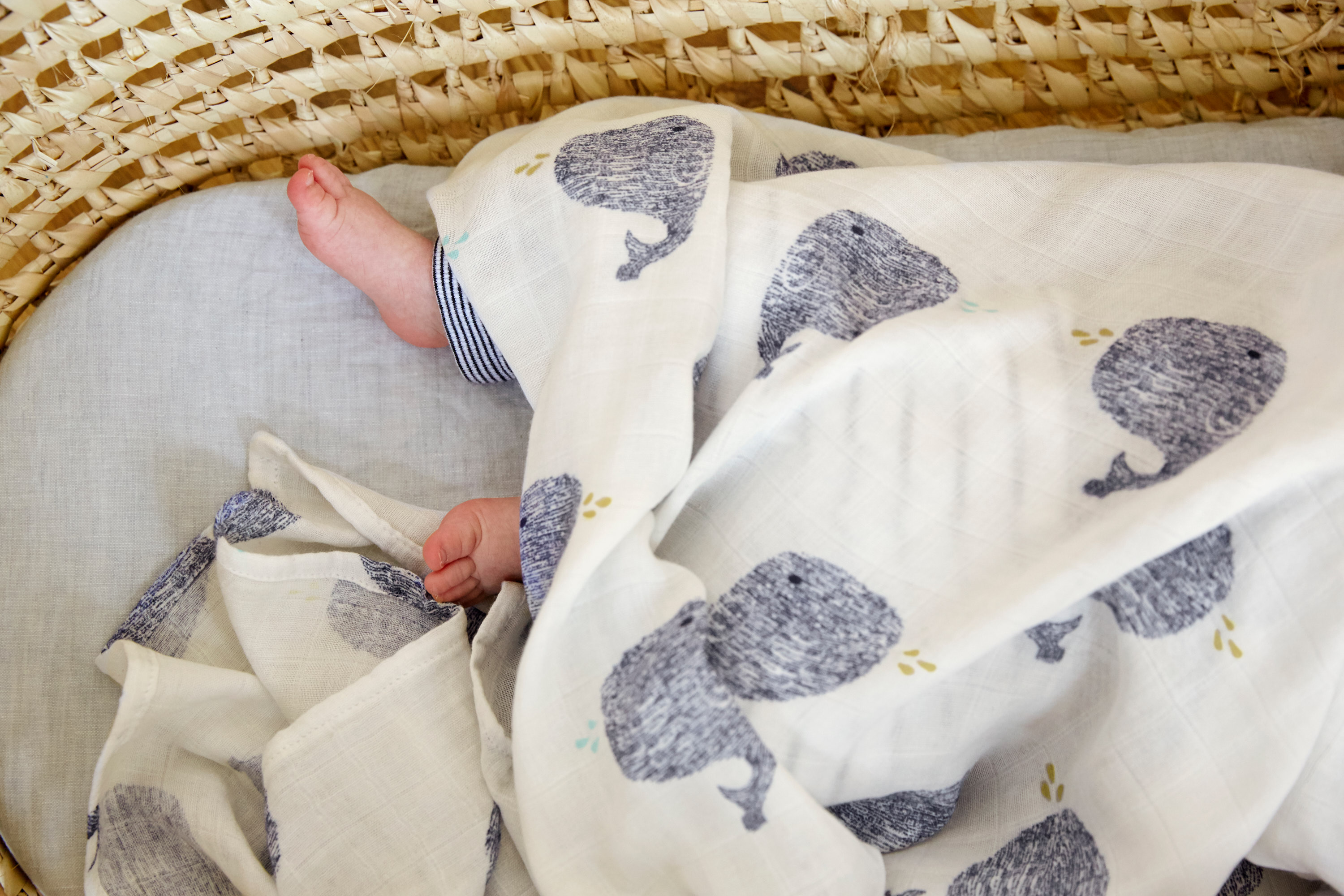 Lässig Heavenly soft Swaddle L Little Water Whale 3 pcs ass., 80 x 80 cm - 7
