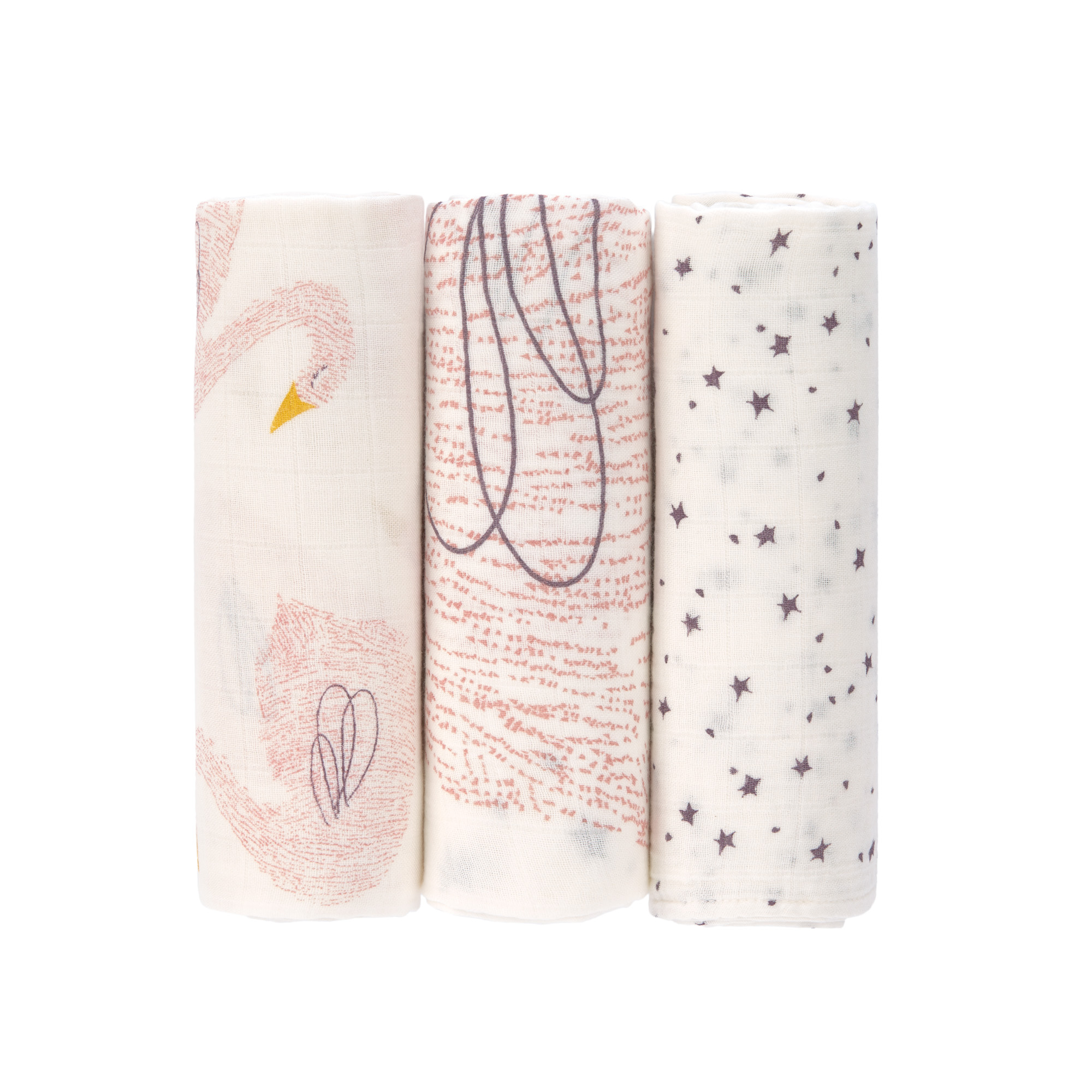 Lässig Heavenly soft Swaddle L Little Water Swan 3 pcs ass., 80 x 80 cm - 4