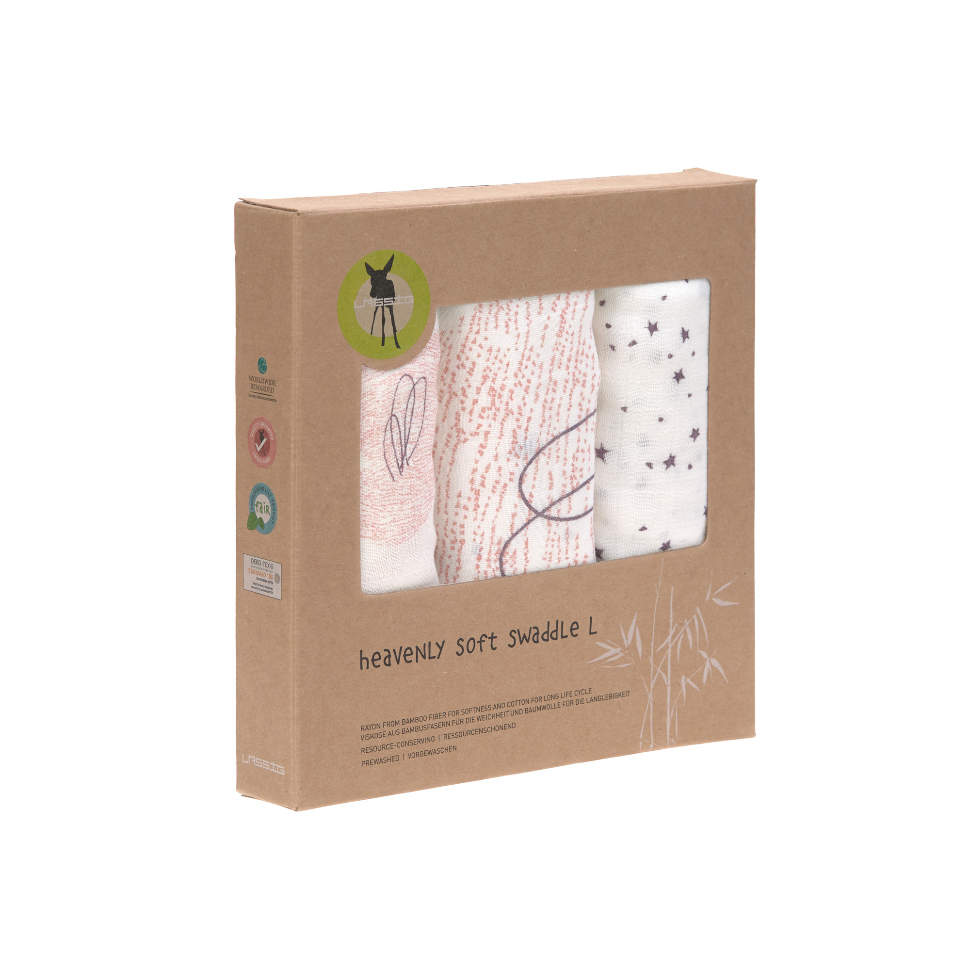 Lässig Heavenly soft Swaddle L Little Water Swan 3 pcs ass., 80 x 80 cm - 5