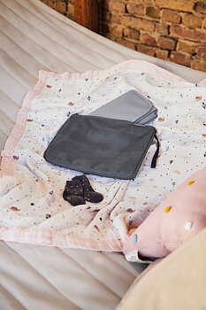 Lässig Heavenly soft Swaddle L Garden Explorer Snail 3 pcs ass., 80 x 80 cm