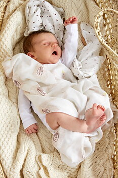Lässig Heavenly soft Swaddle XL Little Water Swan 2 pcs ass., 120 x 120 cm