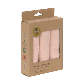 Lässig Muslin Washcloth Set 3 pcs powder pink