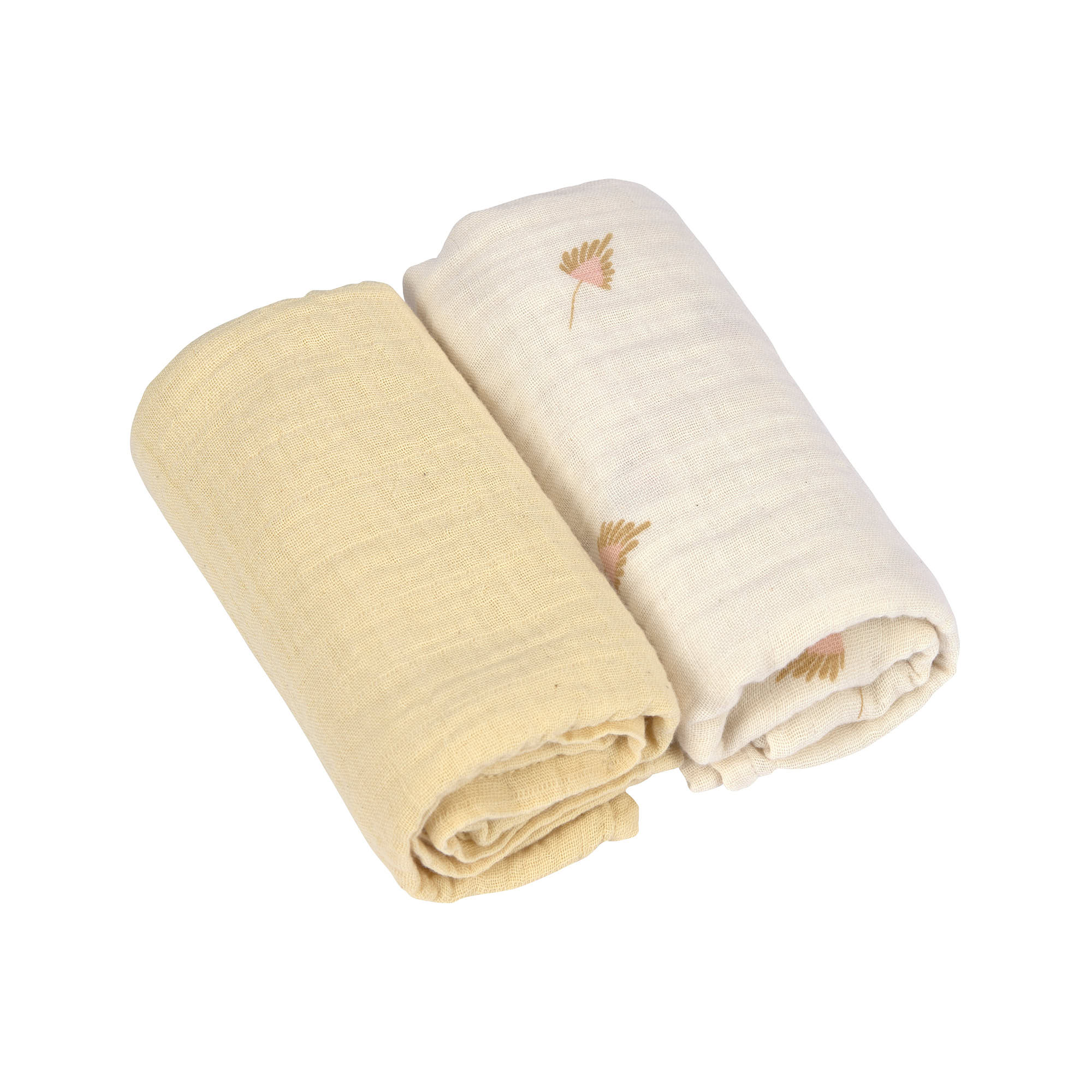 Lässig Swaddle & Burp Blanket M 2 pcs curry, 60 x 60 cm (organic in conversion) - 8