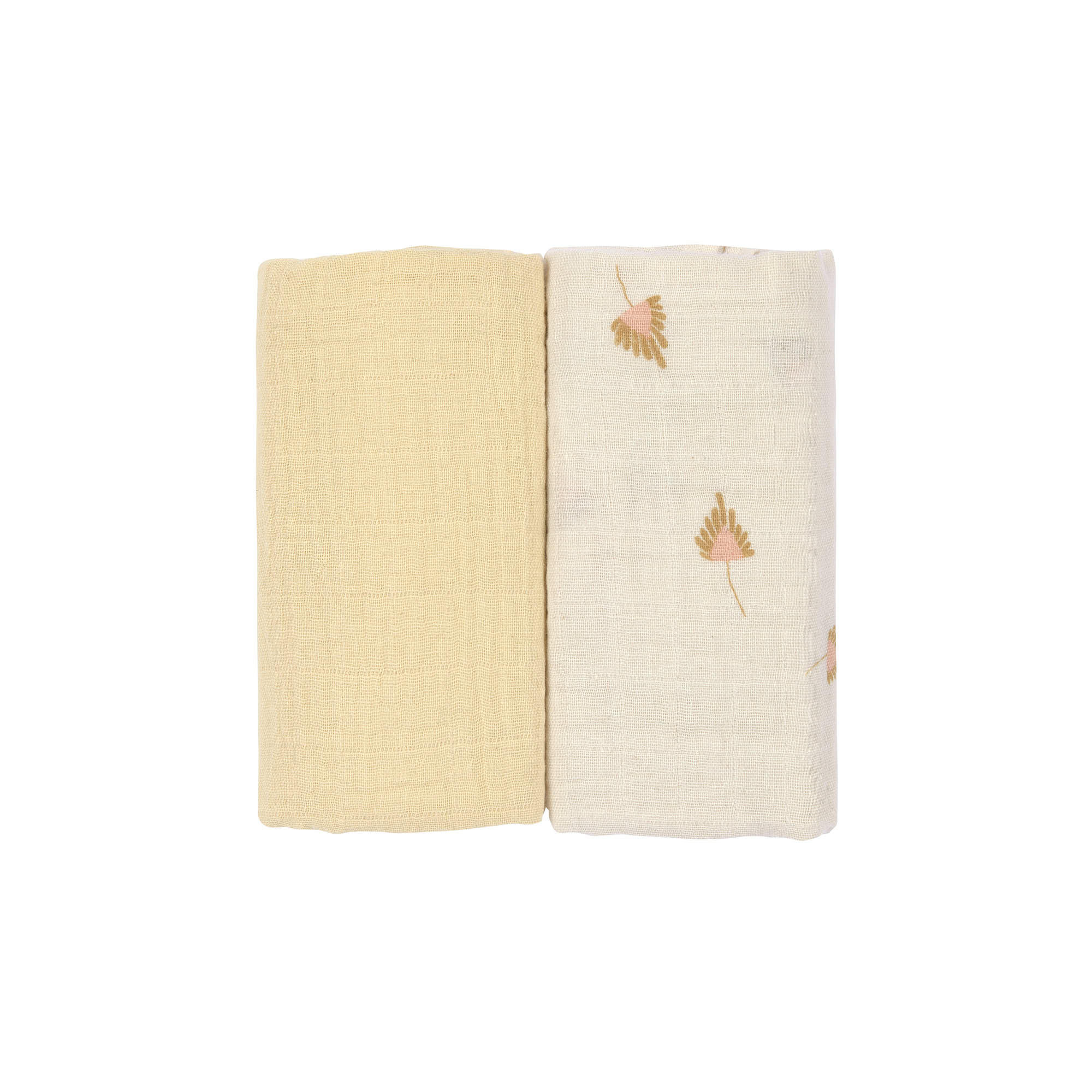 Lässig Swaddle & Burp Blanket M 2 pcs curry, 60 x 60 cm (organic in conversion) - 7