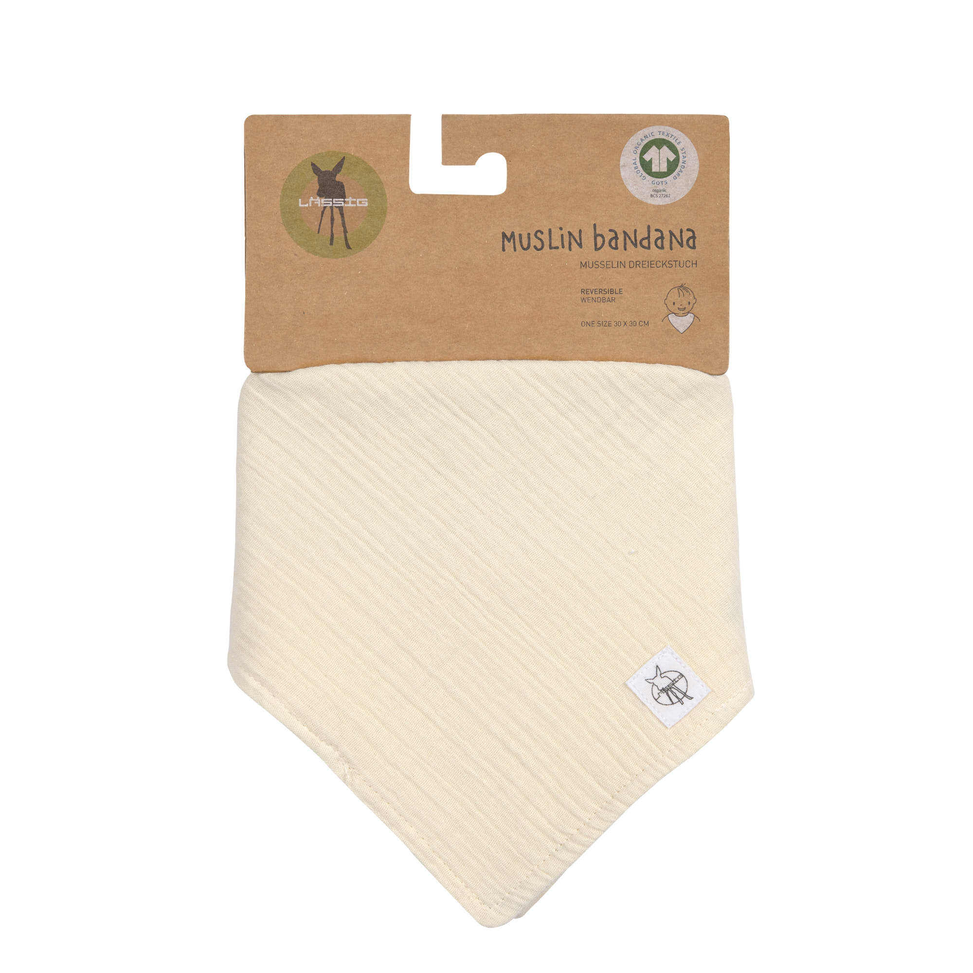 Lässig Muslin Bandana GOTS vanilla - 5