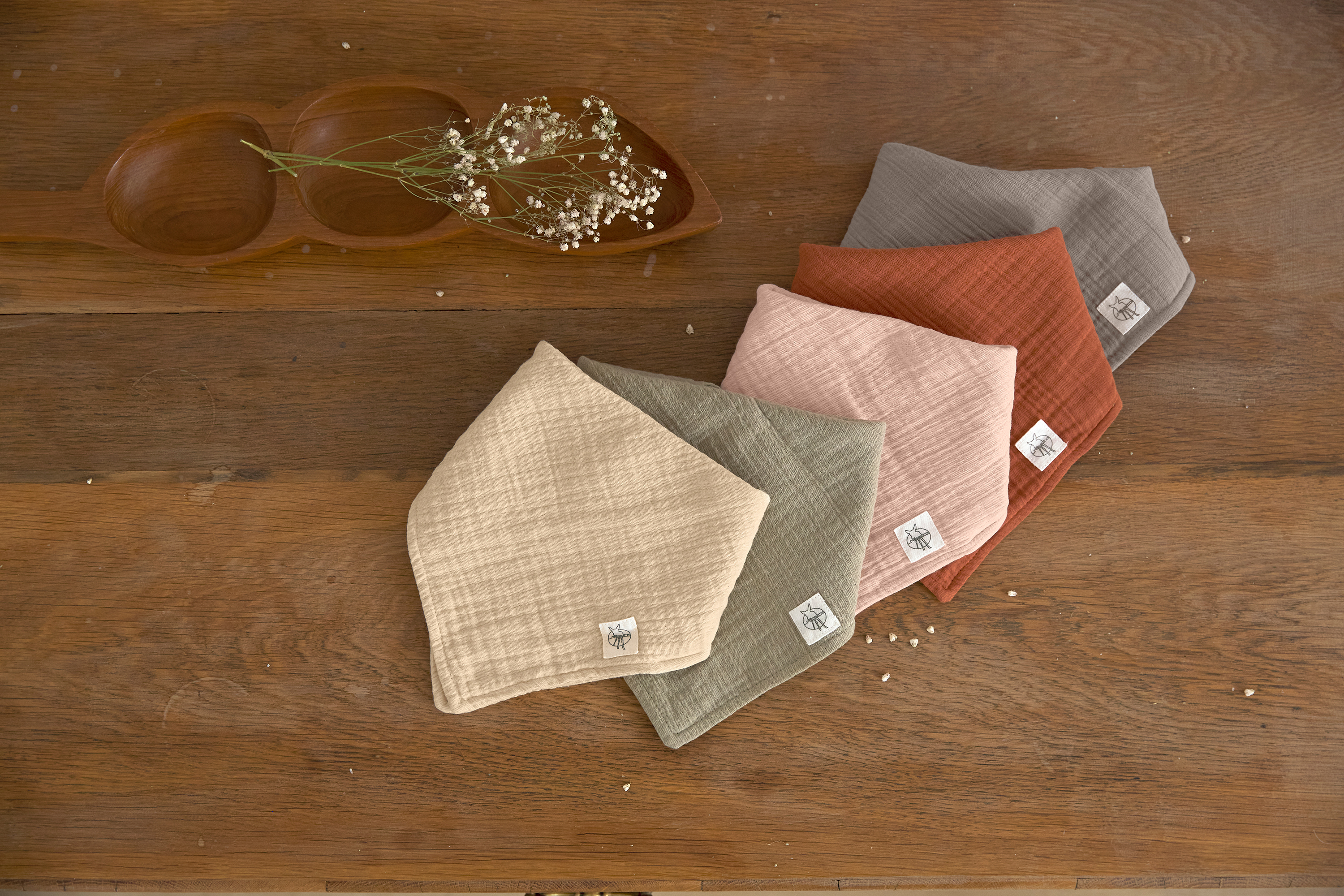 Lässig Muslin Bandana GOTS olive - 3