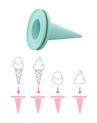 Cillicone Ice cream cone Aqua