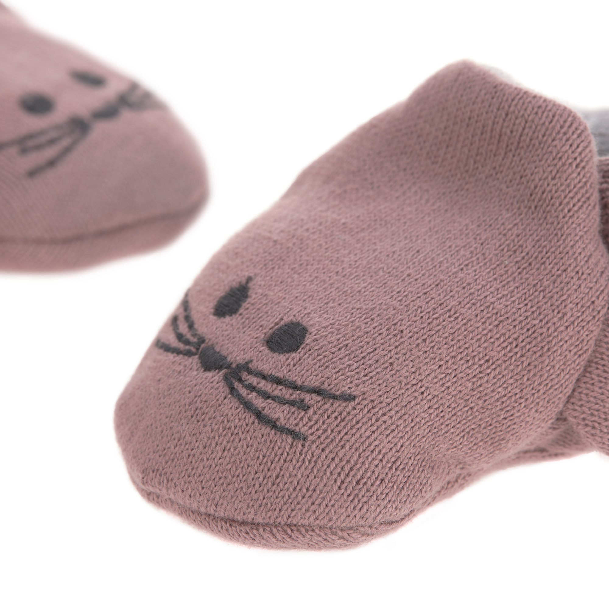 Lässig Baby Shoes GOTS Little Chums Mouse One Size, 0-6 months, in cotton bag - 5