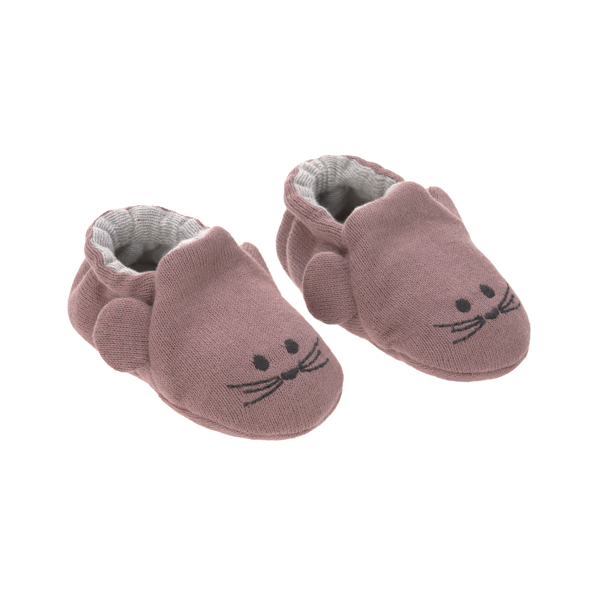 Lässig Baby Shoes GOTS Little Chums Mouse One Size, 0-6 months, in cotton bag
