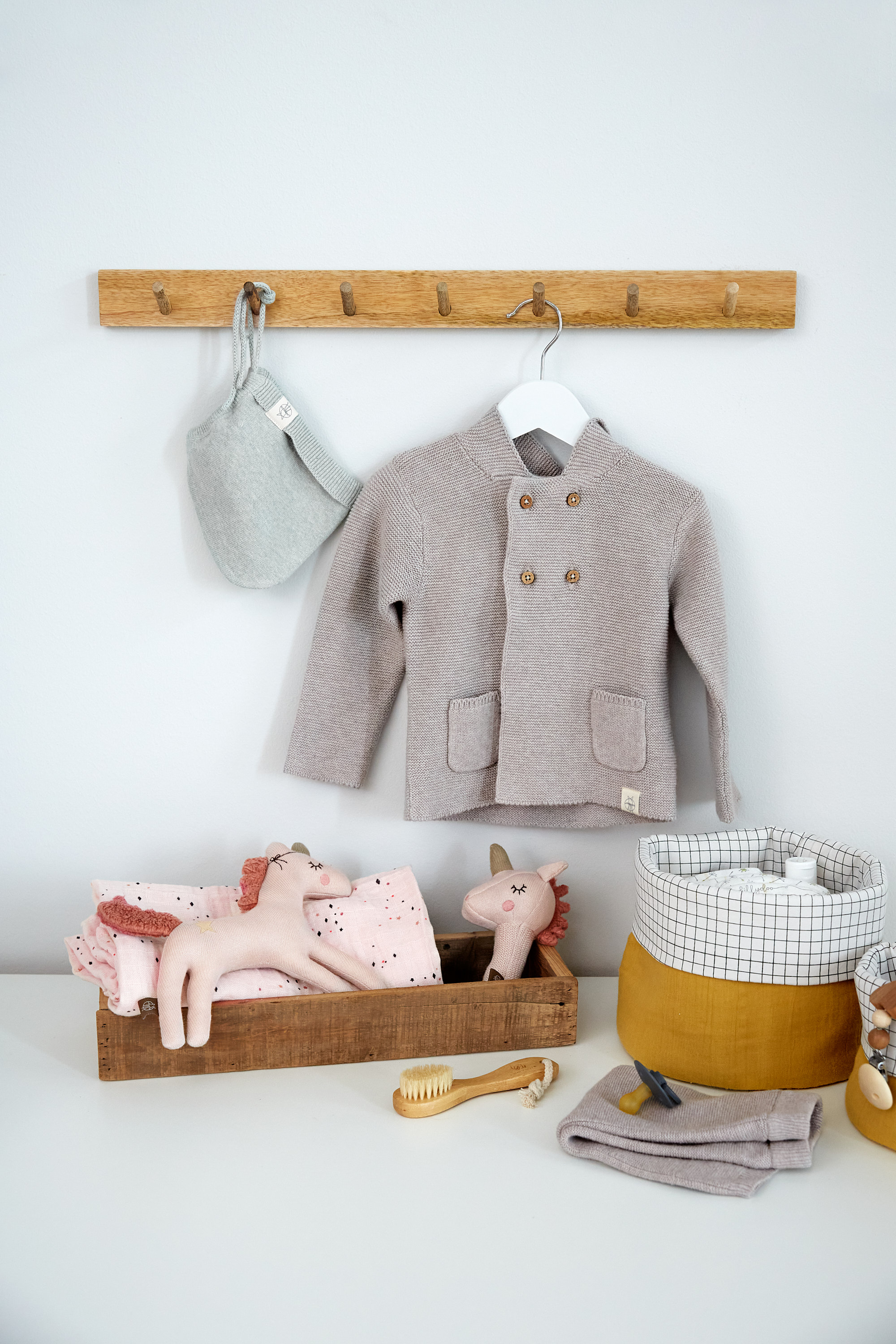Lässig Storage Basket Set 3 pcs Muslin mustard - 2