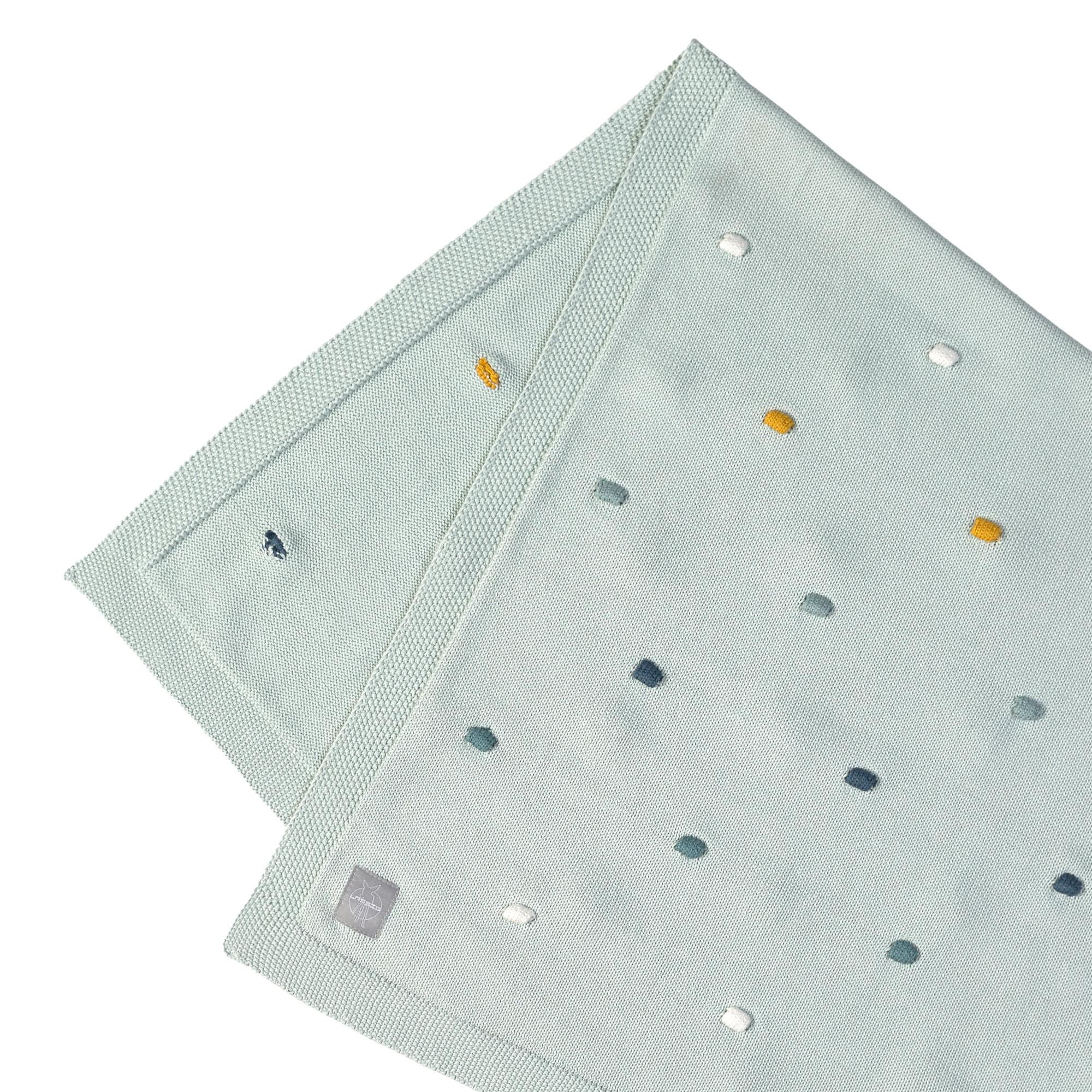Lässig Knitted Blanket GOTS "Dots" light mint 80 x 100 cm - 9