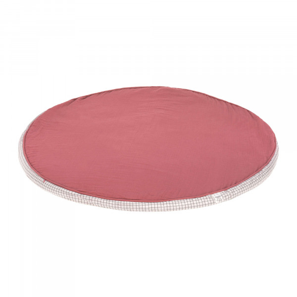 Lässig Seat Cushion Muslin rosewood 100 x 100 cm