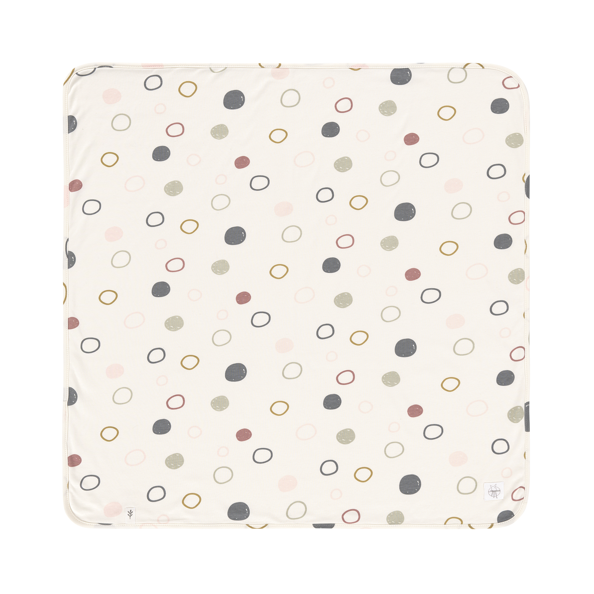 Lässig Interlock Blanket GOTS Circles offwhite 80 x 80 cm - 2