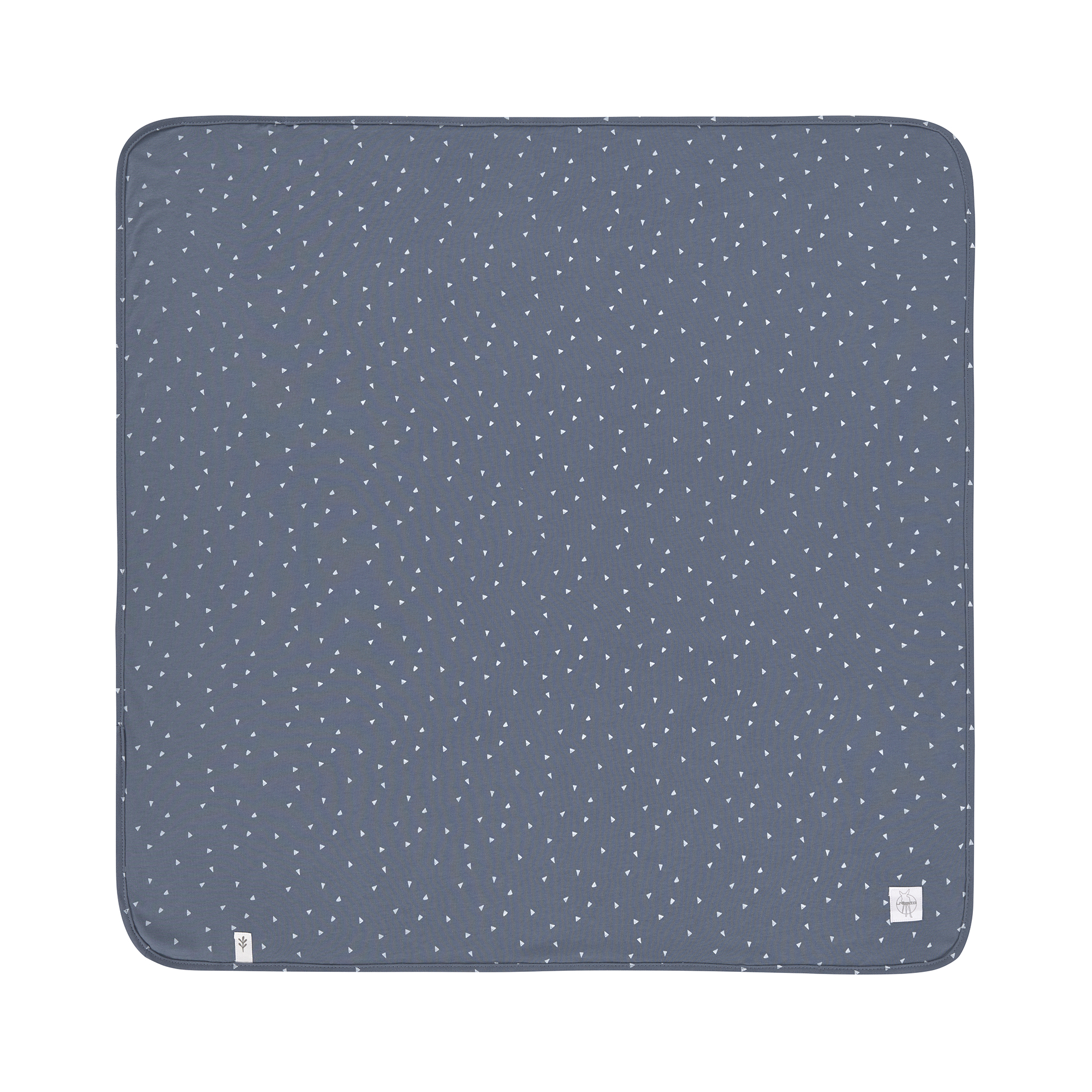 Lässig Interlock Blanket GOTS Triangle blue 80 x 80 cm - 2