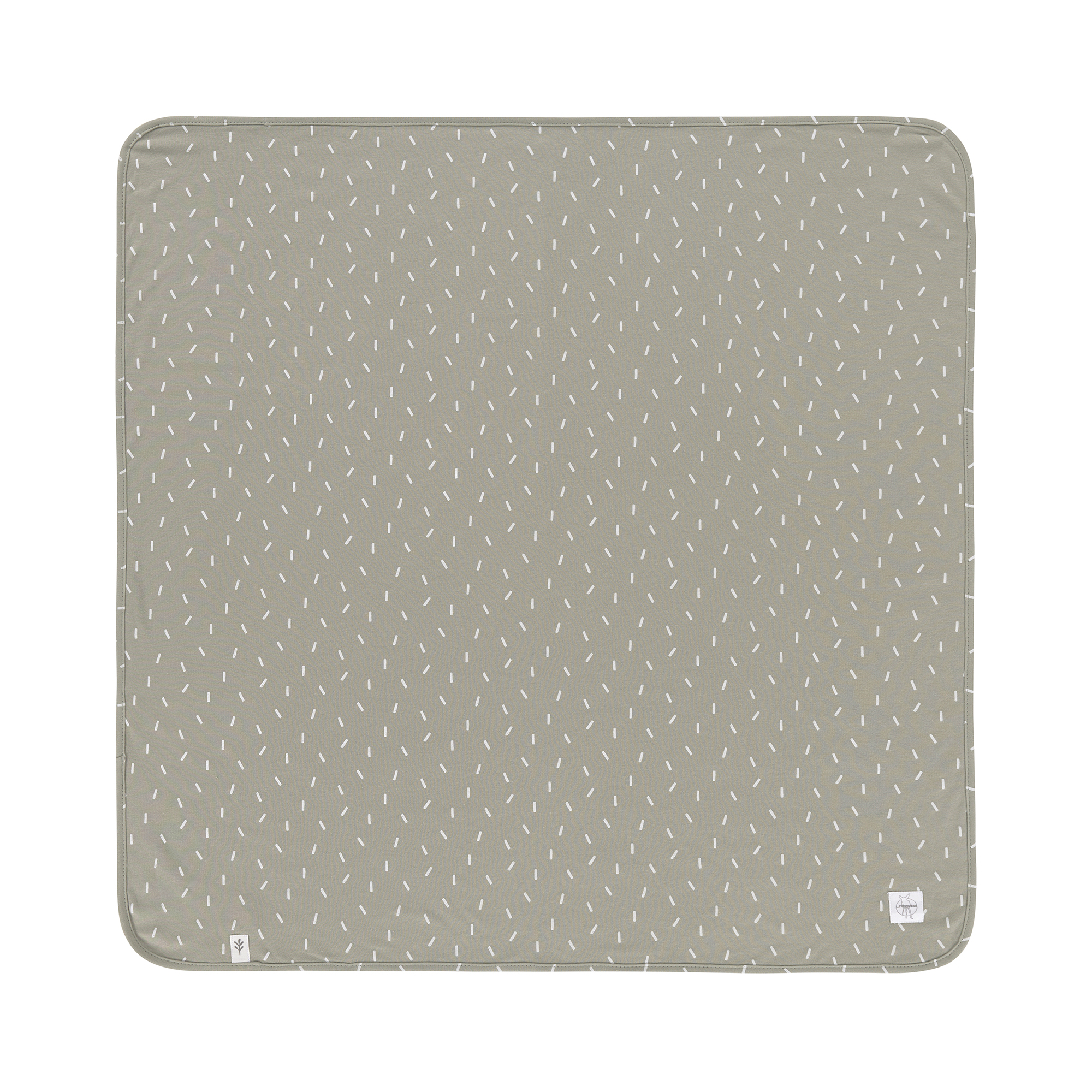 Lässig Interlock Blanket GOTS Speckles olive 80 x 80 cm - 2